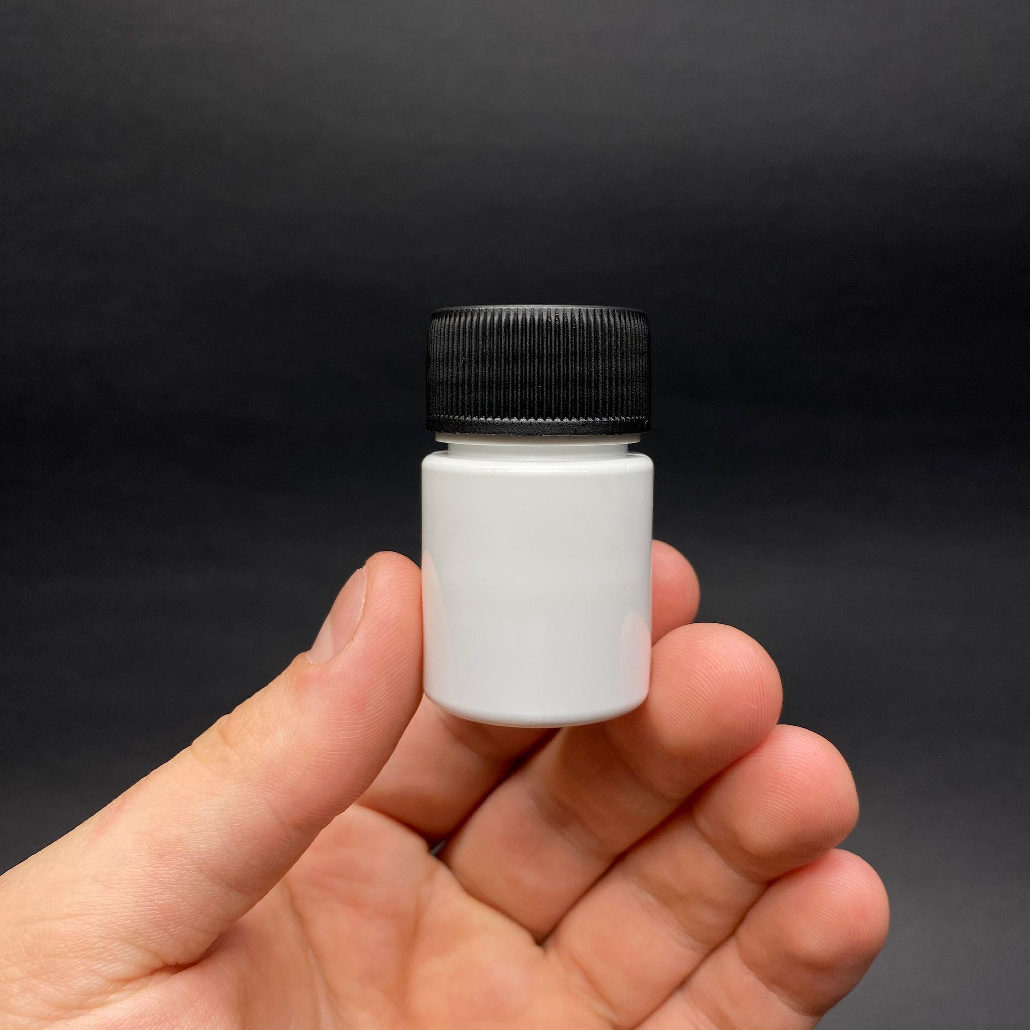 15 CC BEYAZ PET KAVANOZ - SİYAH KAPAKLI - 15 ML GENİŞ AĞIZLI PET ŞİŞE - MİNİK NUMUNE KAVANOZU - UFAK PLASTİK KAVANOZ