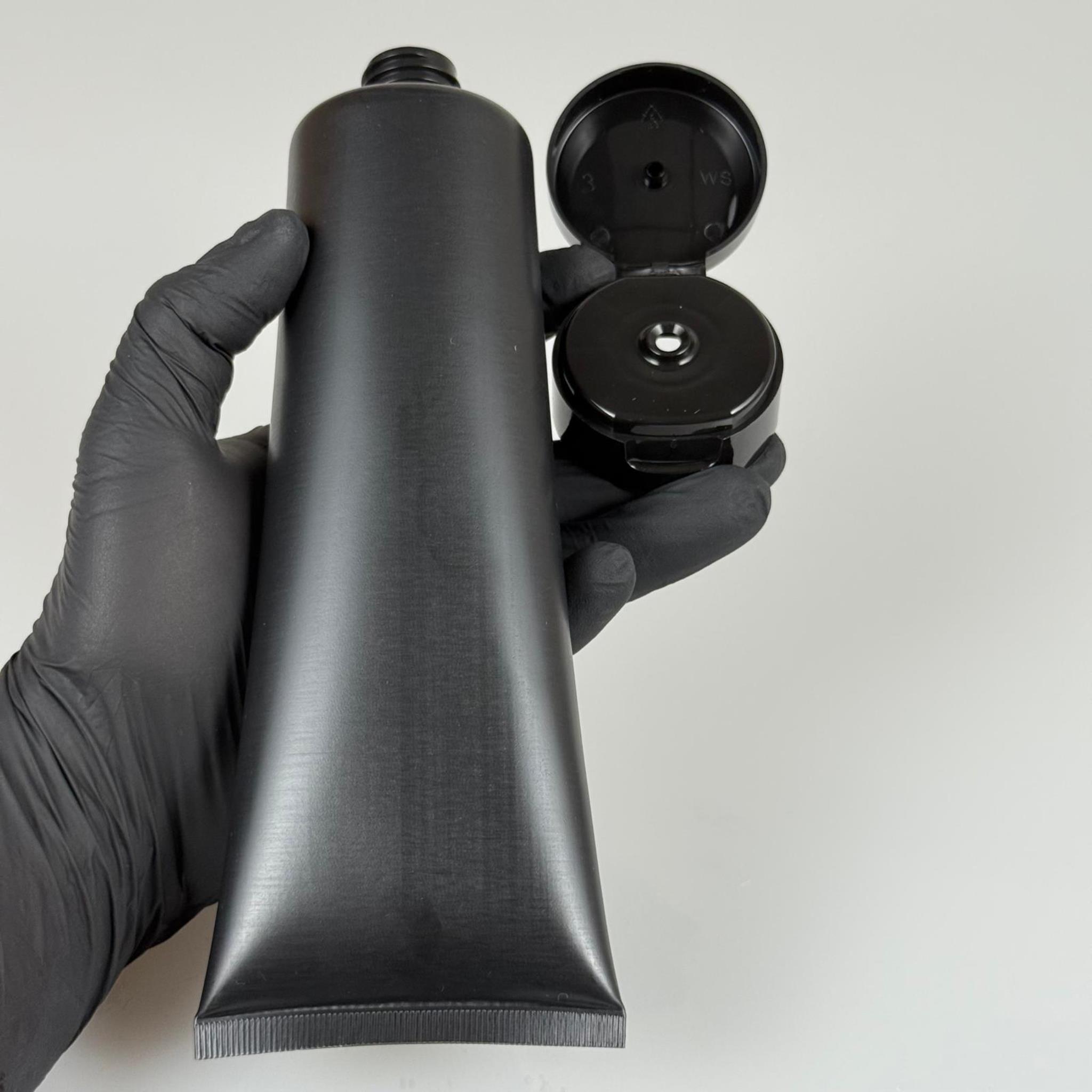 KOZMETİK İÇİN SİYAH BOŞ KREM TÜPÜ FLİPTOP KAPAKLI  - 250 ML - MERHEM TÜPÜ - PLASTİK MANÜEL DOLDURULABİLİR BOŞ TÜP - LİPGLOSS TÜP - DUDAK PARLATICISI TÜPÜ - BAL DOLUMU İÇİN PLASTİK TÜP