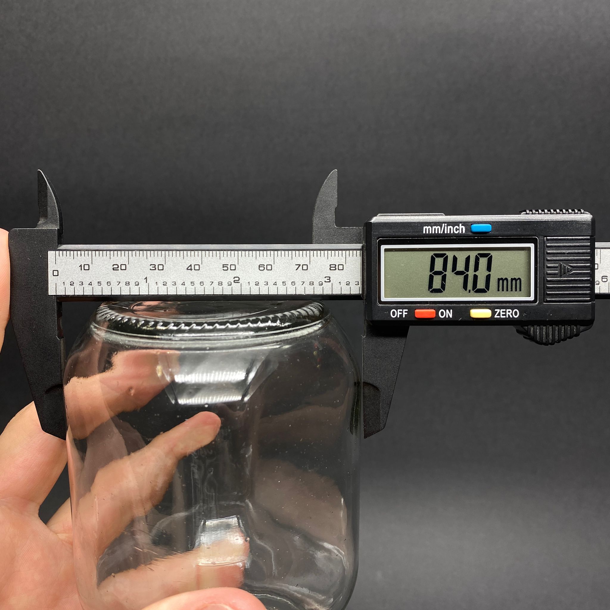 300 CC CAM GRANÜR KAHVE KAVANOZU - DERİN SİYAH METAL KAPAKLI - 330 ML KÖŞELİ OVAL KAVANOZ