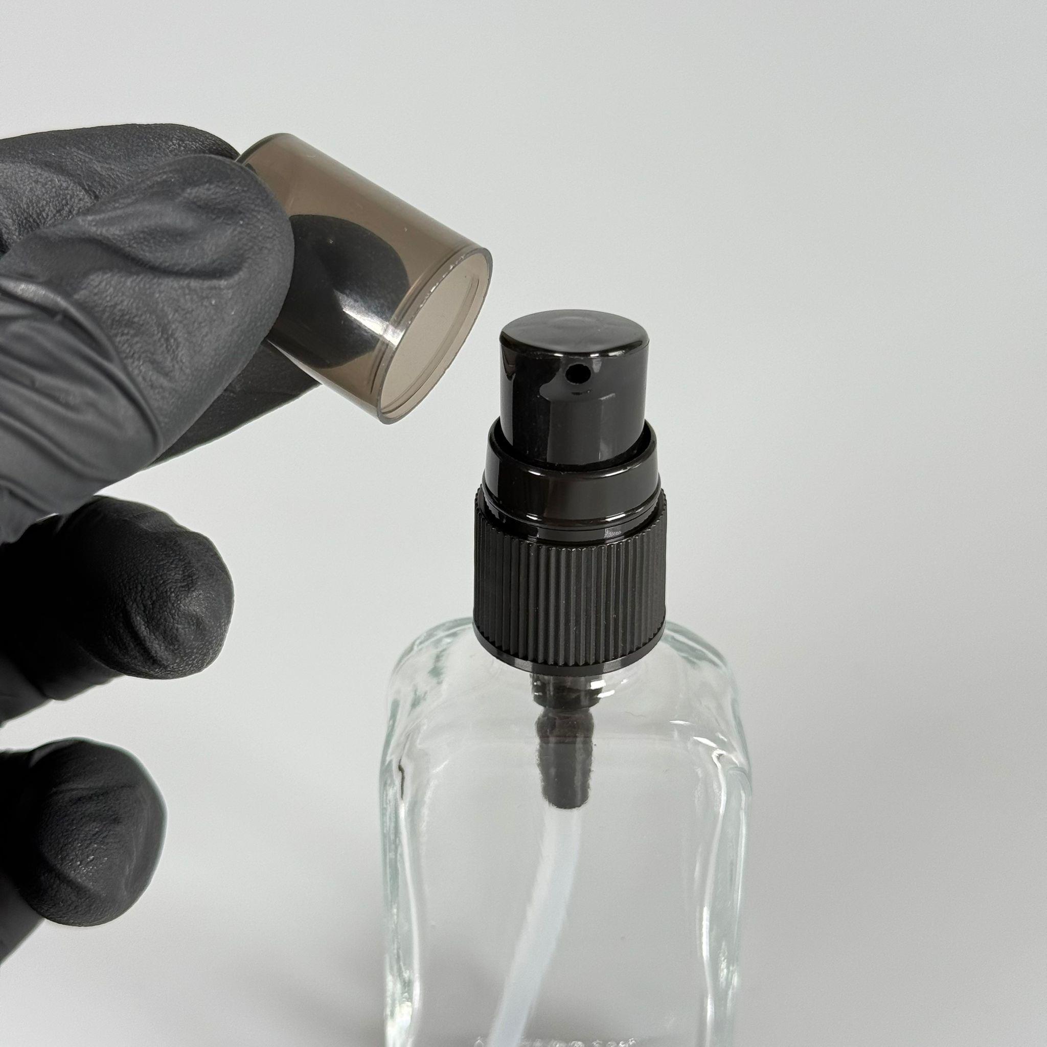 40 CC KÖŞELİ DİKDÖRTGEN CAM ŞİŞE - SİYAH LOSYON POMPALI - 40 ML PRESTİJLİ ŞİŞE