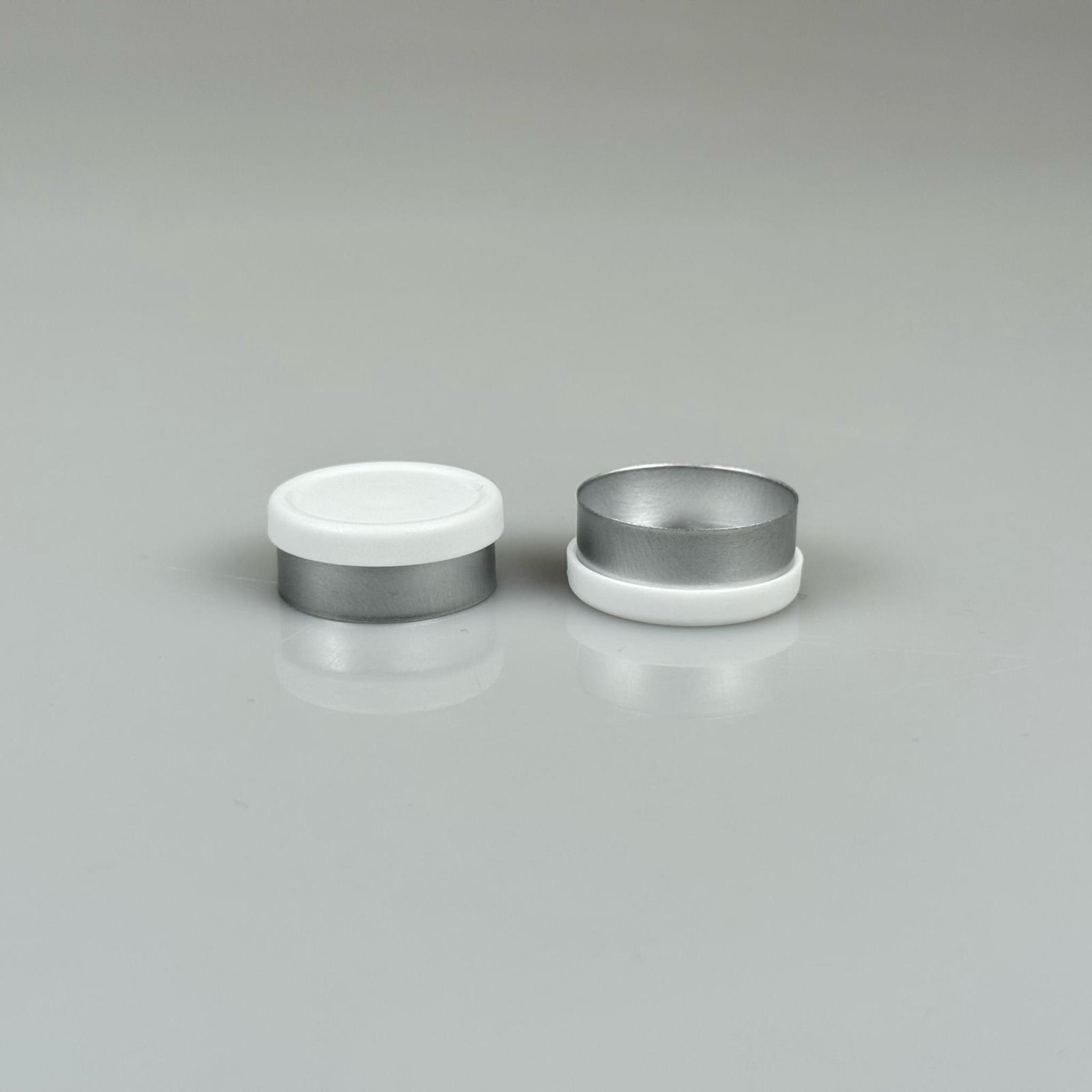 PENİSİLİN ALÜMİNYUM FLAKON KAPAK BEYAZ (İÇİ ÇENTİKLİ) -  20 MM DÜZ RENKLİ FLİP-OFF KAPAK