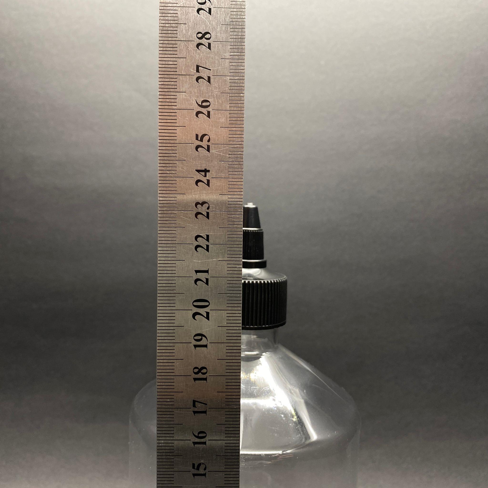 950 CC SİVRİ TWİST ASANSÖR KAPAKLI ŞEFFAF  PET ŞİŞE - 950 ML AKITICI SİYAH KAPAKLI PET ŞİŞE