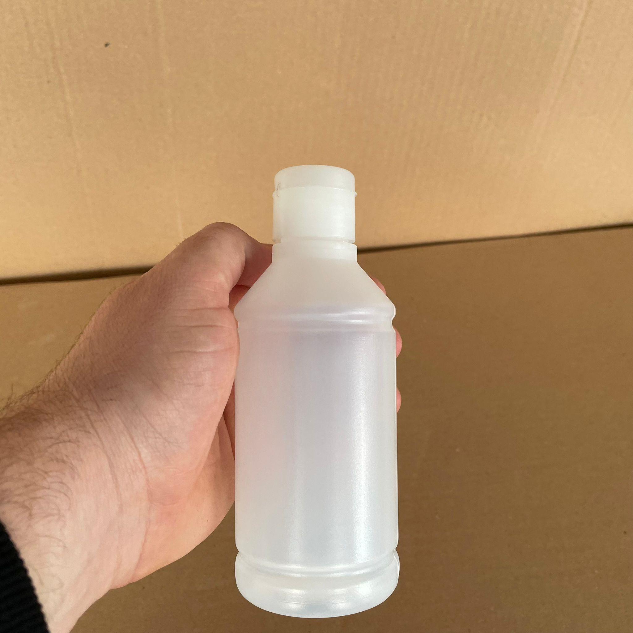 250 CC TİNER ŞİŞESİ - ŞEFFAF FLİPTOP KAPAKLI - 250 ML KİMYASALA DAYANIKLI PLASTİK ŞİŞE - 0,25 LT POLİETİLEN ŞİŞE