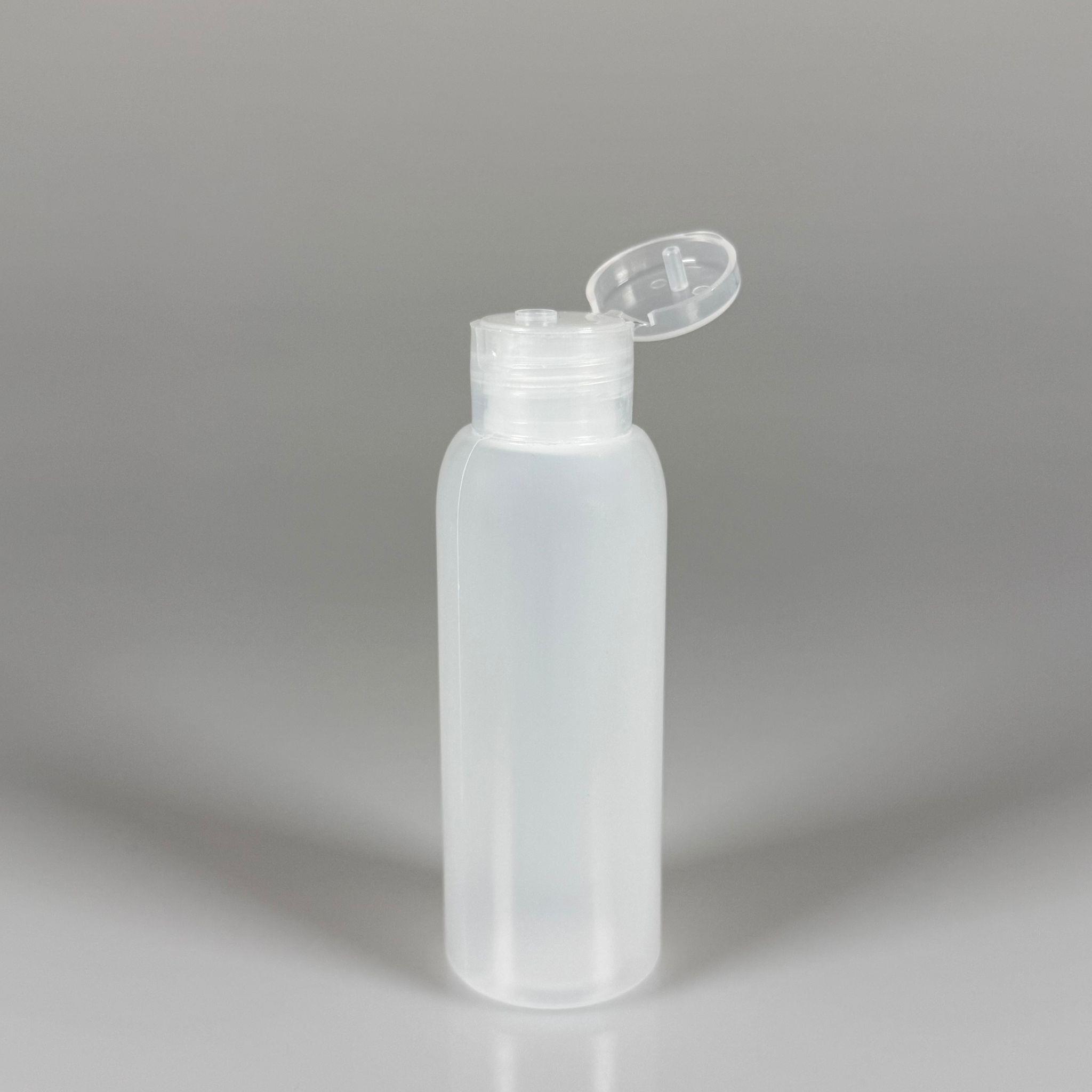 100 ML SIKILABİLİR YUMUŞAK PE POLİETİLEN PLASTİK ŞİŞE - ŞEFFAF FLİPTOP ŞAMPUAN KAPAKLI - 100 cc sos, yağ, kartuş, mürekkep vb için boş şişeler