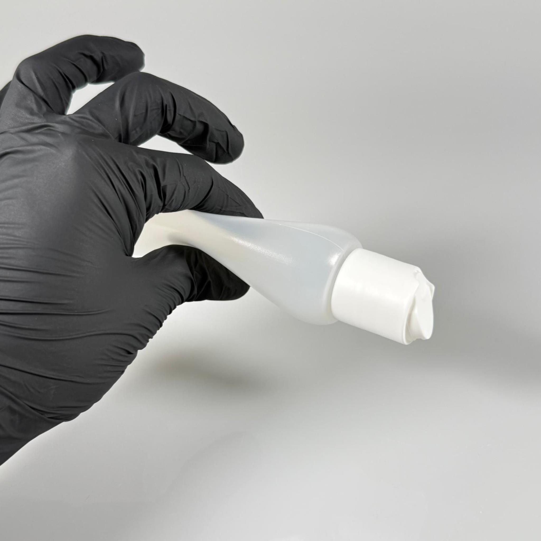 100 ML SIKILABİLİR YUMUŞAK PE POLİETİLEN PLASTİK ŞİŞE - BEYAZ DİSKTOP ŞAMPUAN KAPAKLI - 100 cc sos, yağ, kartuş, mürekkep vb için boş şişeler
