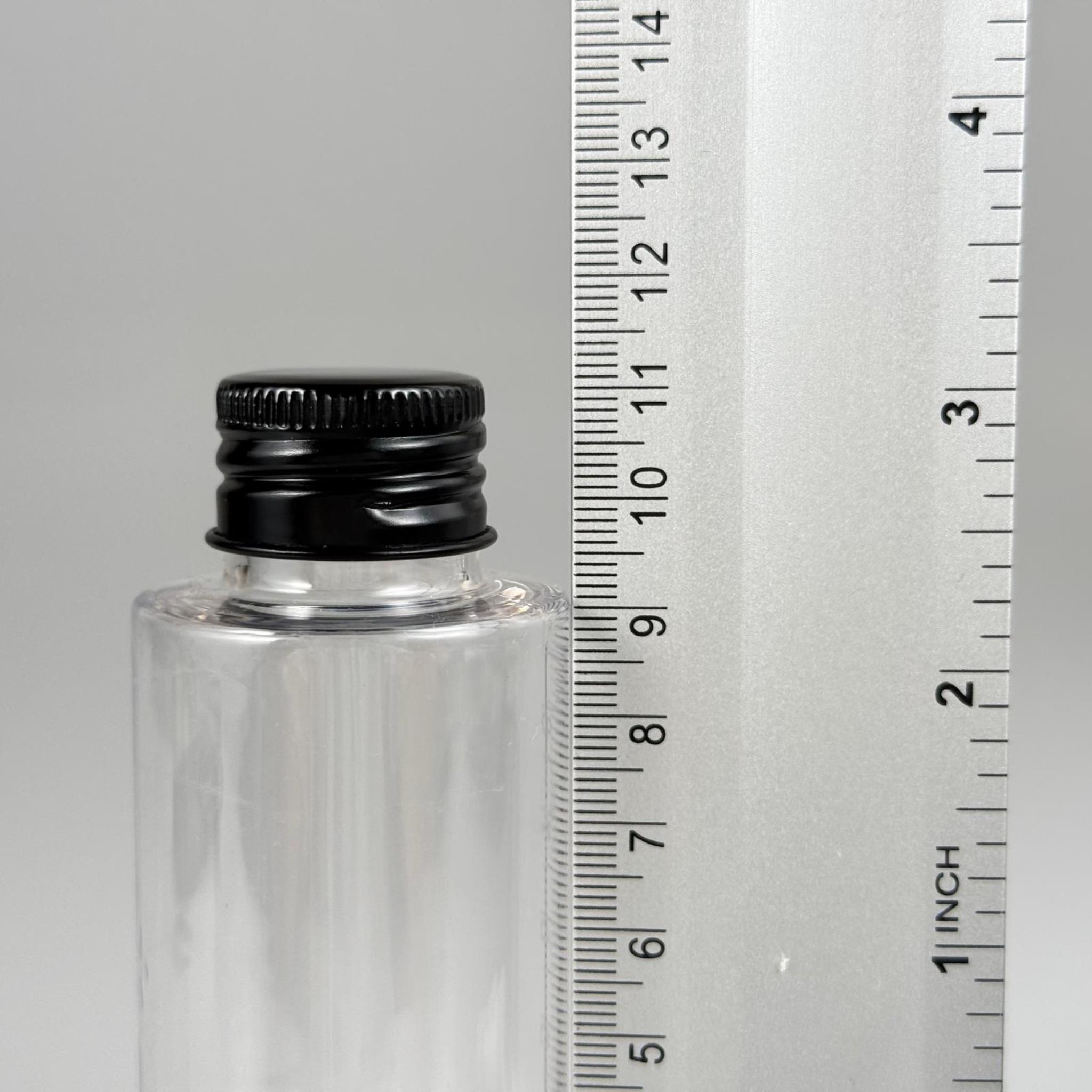 100 CC SİLİNDİR KESKİN KÜT MODEL SERT (17 GR) PET ŞİŞE 24 AĞIZ + KÖPÜK CONTALI SİYAH METAL ALÜMİNYUM KAPAK TAKIM - 100 ML KAPAKLI PLASTİK ŞİŞELER