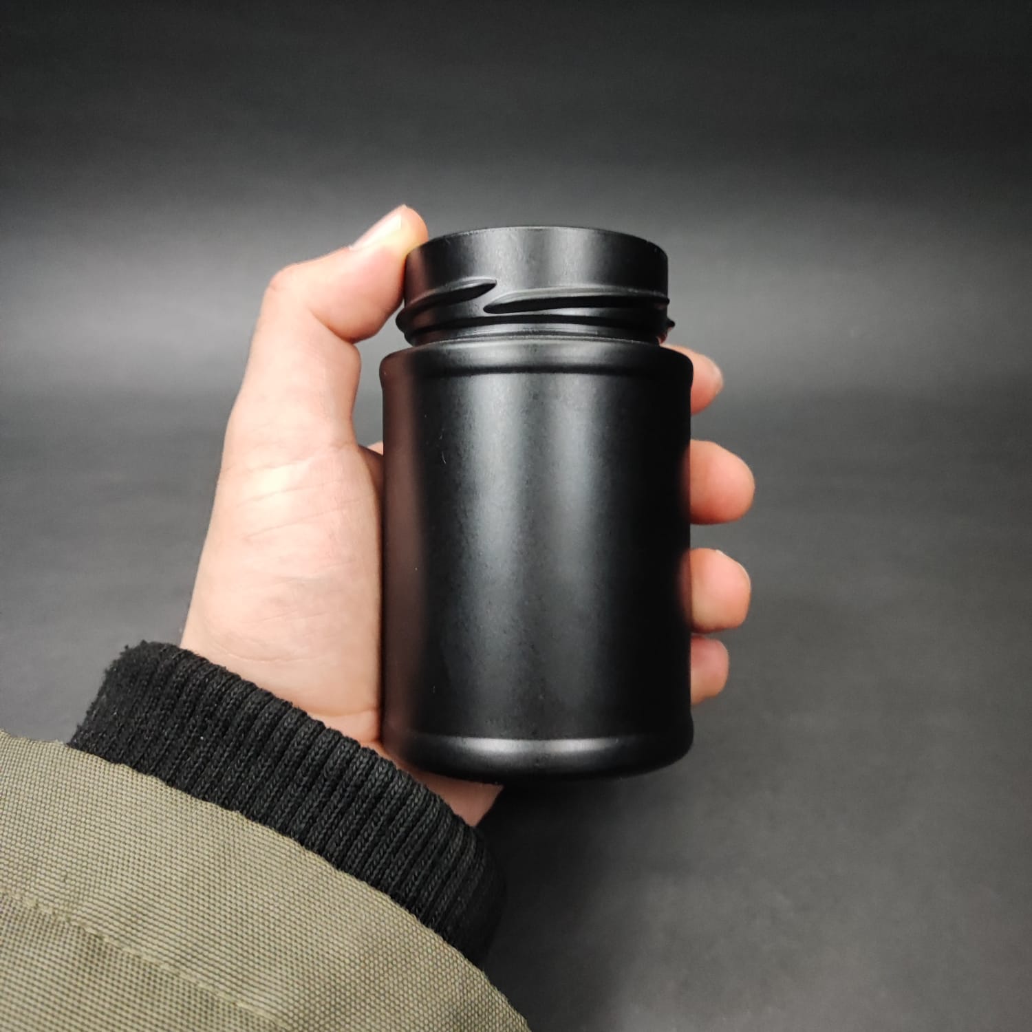 220 CC SİYAH CAM KAVANOZ  - KAPAKSIZ (58 AĞIZ) - 220 ML KAVANOZ - MUM KAVANOZLARI