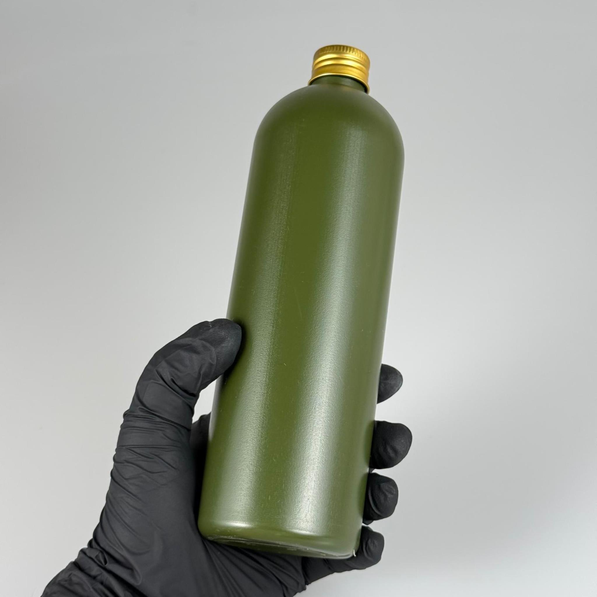 500 CC YEŞİL SİLİNDİR MODEL MAT SIKILABİLİR POLİETİLEN ŞİŞE 47 GRAM (24 AĞIZ) + KÖPÜK CONTALI GOLD METAL ALÜMİNYUM KAPAK - 500 ML POLİETİLEN ASETON ŞİŞESİ