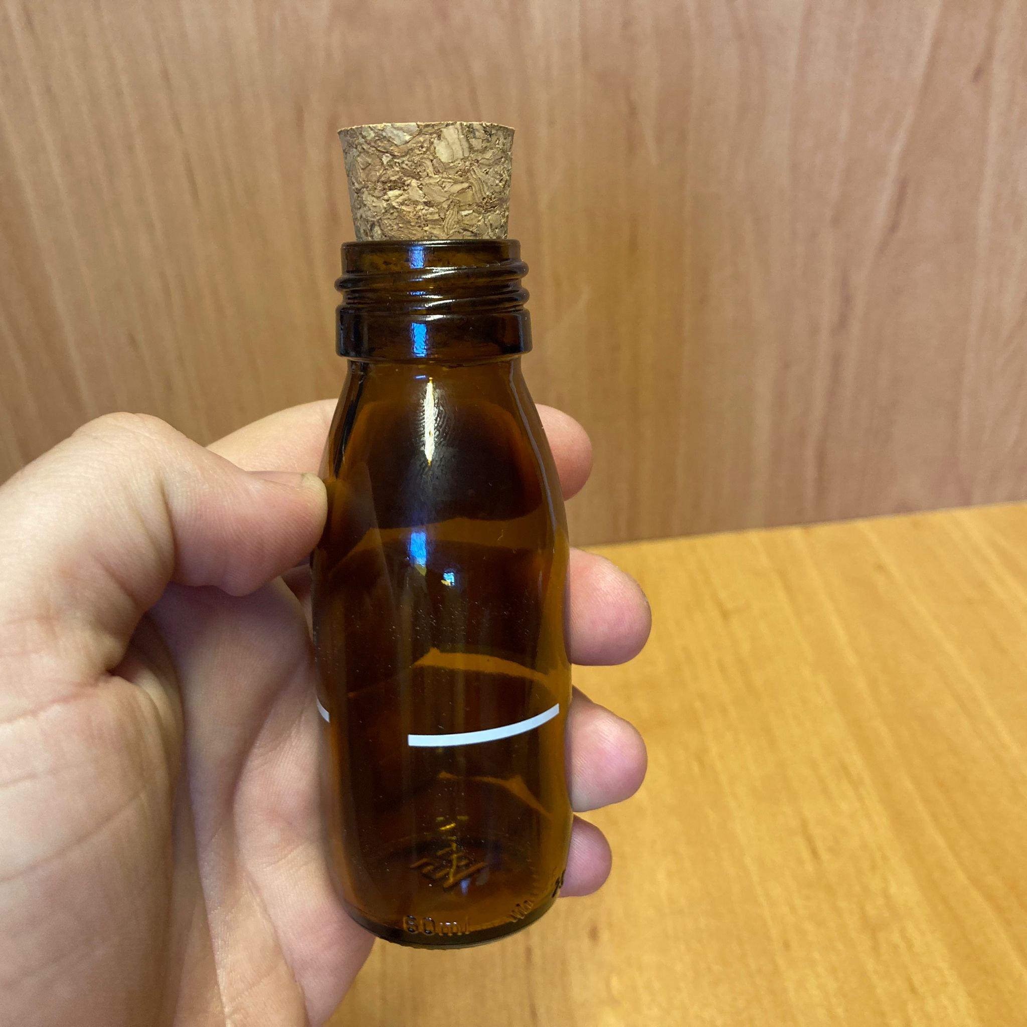60 CC AMBER CAM ŞİŞE - MANTAR TIPALI - 60 ML MANTAR TIPALI KAHVERENGİ ŞİŞE