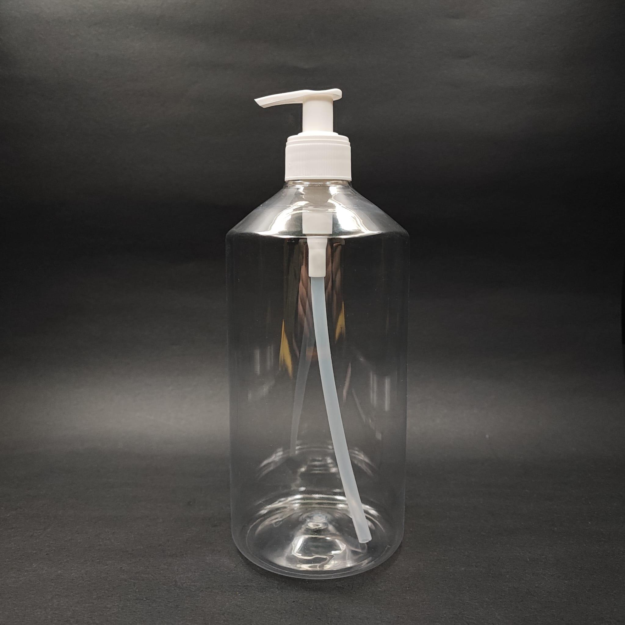 950 CC DÜZ MODEL PET ŞİŞE KÜT BOYUNLU  BEYAZ  POMPALI - 950 ML POMPALI PET ŞİŞE