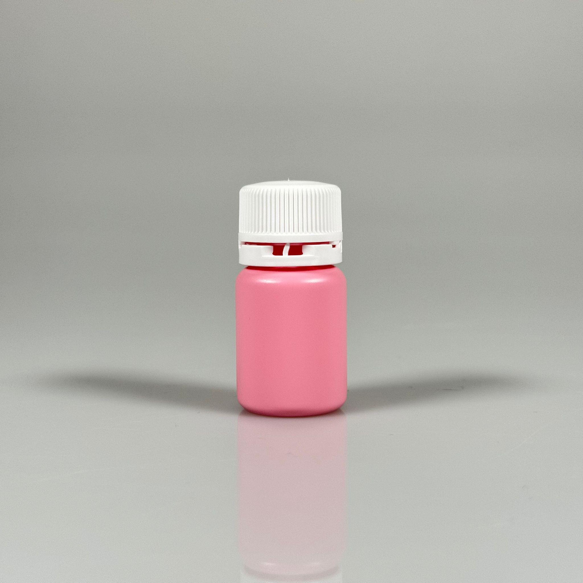 10 CC SHOT ŞİŞESİ - KİLİTLİ BEYAZ KAPAKLI - PEMBE - 10 ML POLİETİLEN CARNITINE SHOT ŞİŞESİ - MEDİKAL VE KOZMETİK AMBALAJ