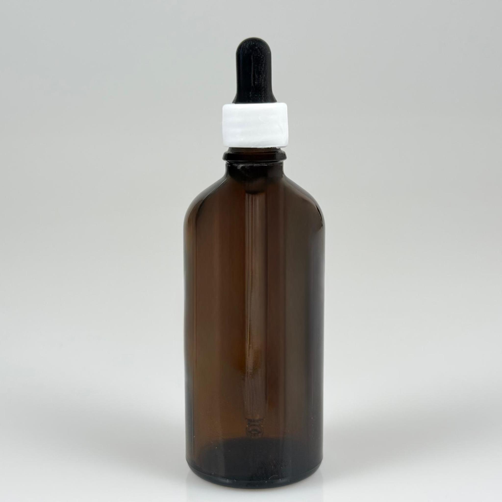 100 CC AMBER CAM DAMLALIKLI ŞİŞE - SİYAH EMZİK + BEYAZ DÜZ KAPAK + CAM PİPET TAKIM - 100 ML KAHVERENGİ DAMLALIKLI ŞİŞE SETİ