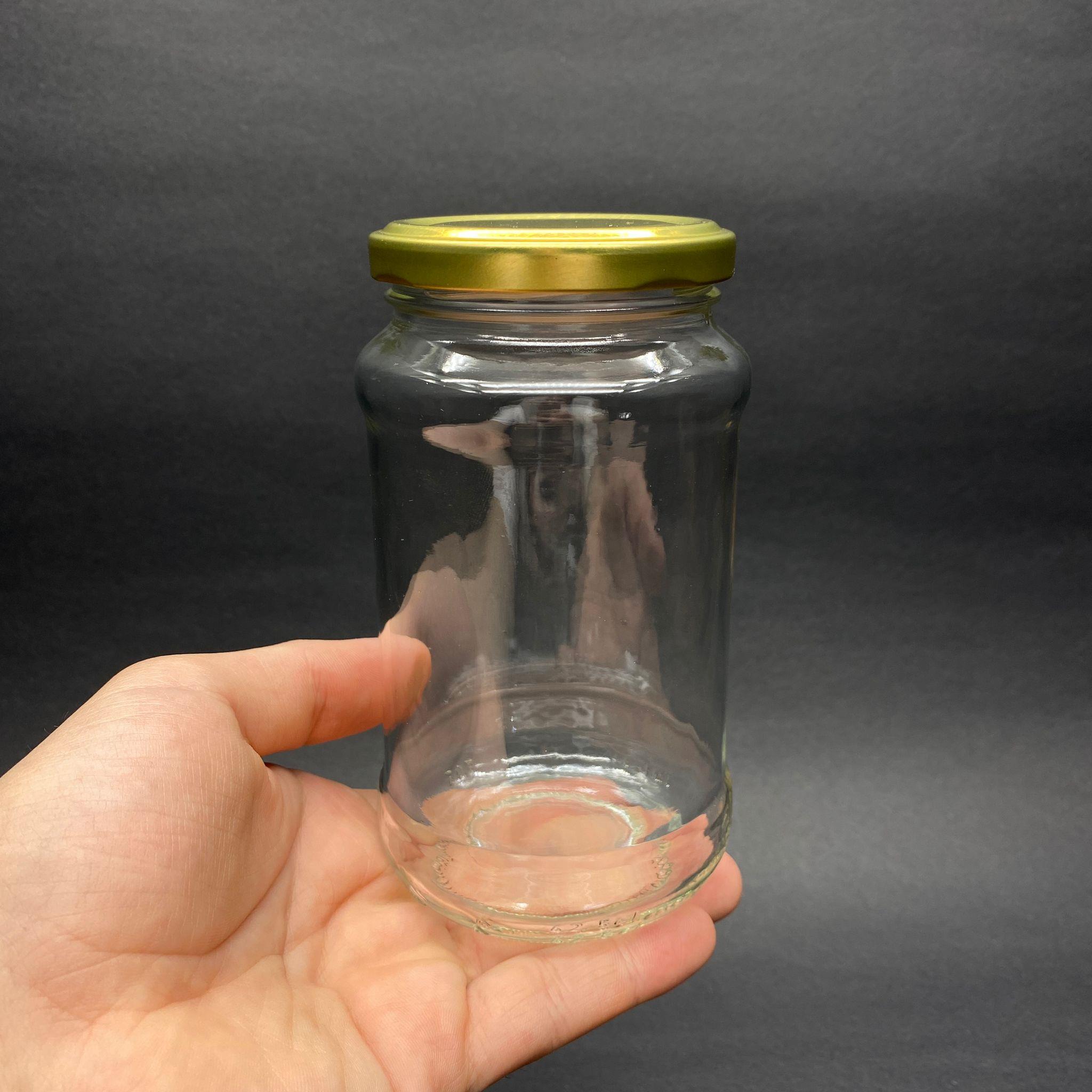 425 CC UZUN BARİLLA CAM KAVANOZ - GOLD KAPAKLI - 425 ML UZUN KAVANOZ
