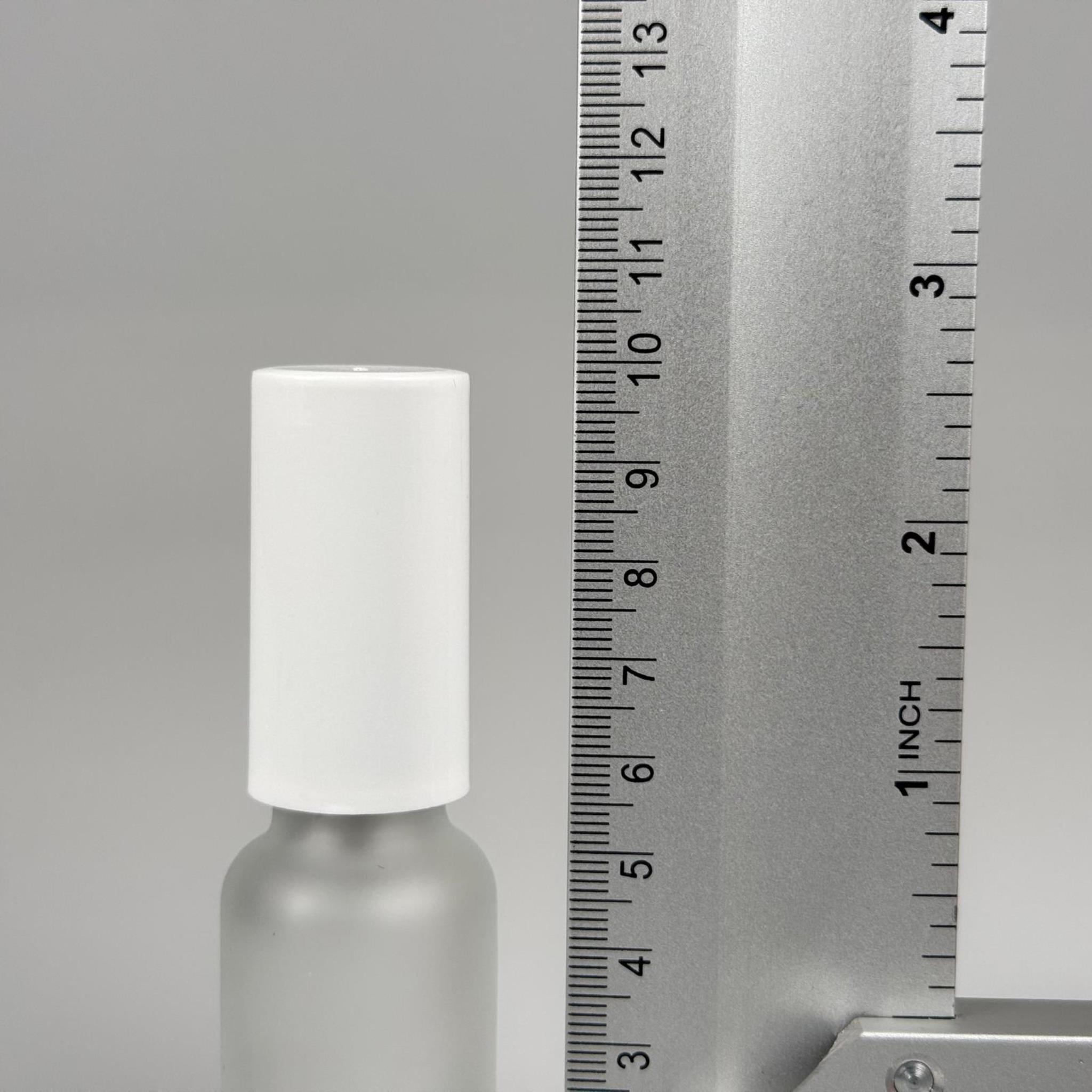 20 CC BUZLU CAM ŞİŞE - BEYAZ PLASTİK KAPAK - SİYAH SPREYLİ - 20 ML PARFÜM ŞİŞESİ