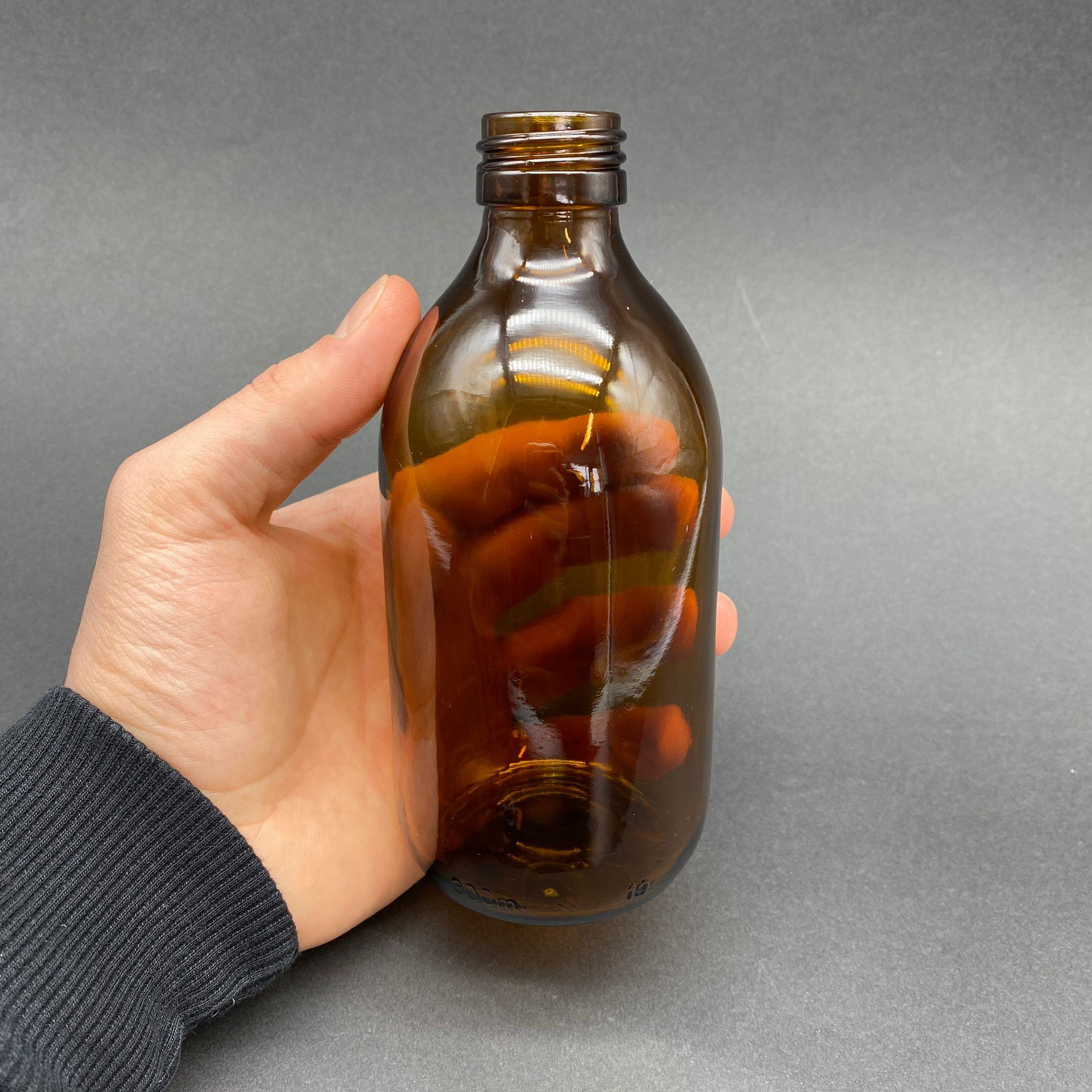 300 CC AMBER CAM ŞİŞE KAPAKSIZ (28 AĞIZ) - 300 ML CAM ECZA ŞİŞESİ  - KAHVERENGİ - ŞİŞECAM ÜRÜN KODU: 716430