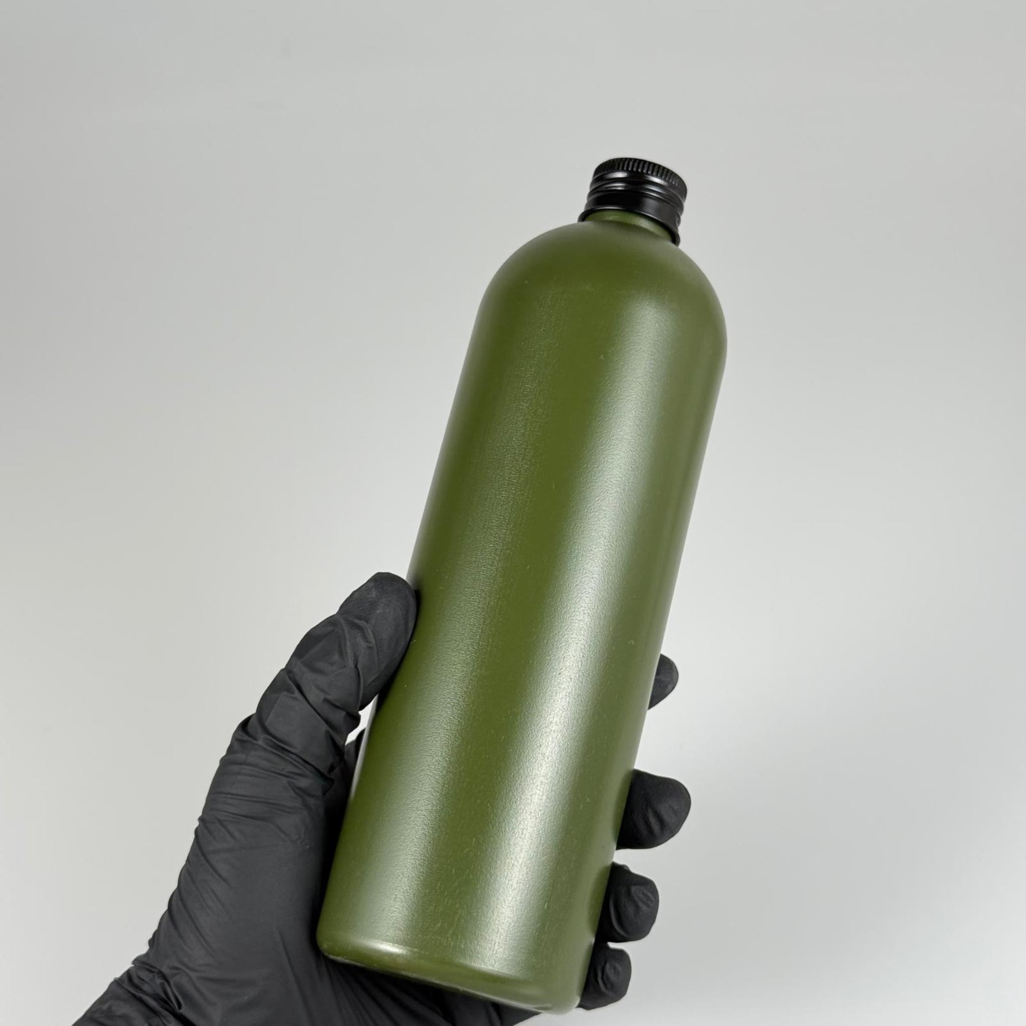 500 CC YEŞİL SİLİNDİR MODEL MAT SIKILABİLİR POLİETİLEN ŞİŞE 47 GRAM (24 AĞIZ) + KÖPÜK CONTALI SİYAH METAL ALÜMİNYUM KAPAK - 500 ML POLİETİLEN ASETON ŞİŞESİ