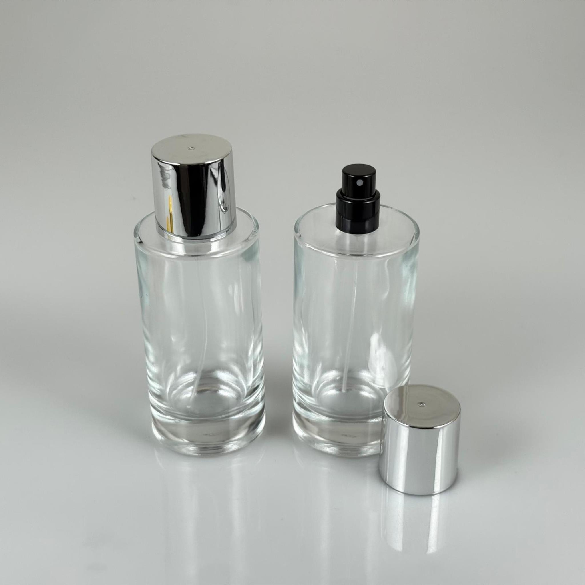 100 ML SİLİNDİR MODEL SAVAGE PARFÜM ŞİŞESİ - SİYAH METAL SPREYLİ + GÜMÜŞ GENİŞ KAPAKLI (AĞIZ 15 MM GEÇME KOLAY KAPAMA)