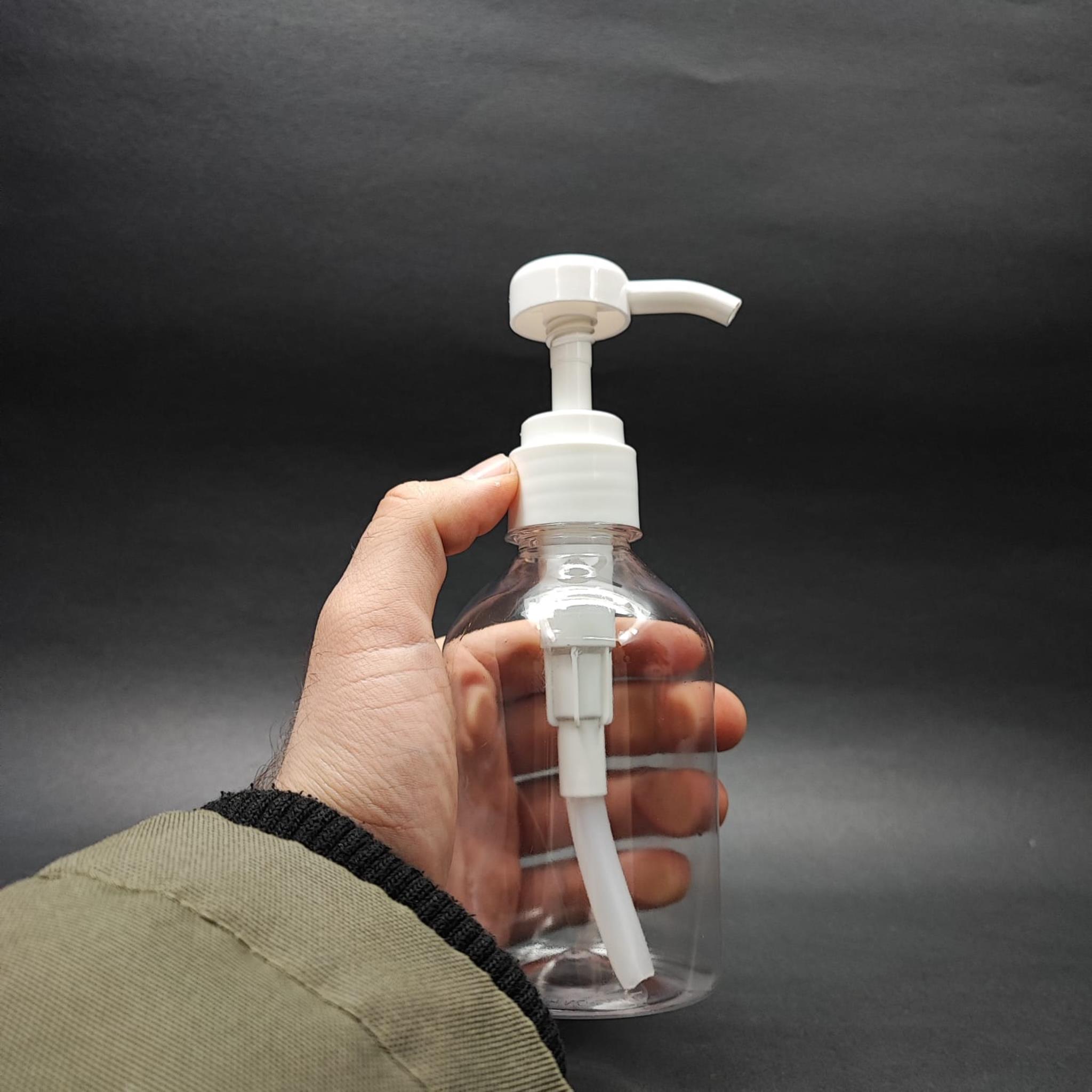 250 CC OVAL PET ŞİŞE + BEYAZ DOZAJ POMPALI (HER BASMADA 4 CC SIVI ATAR)  - 250 ML POMPALI ŞİŞE - ŞURUP, ŞAMPUAN, KREM GİBİ YOĞUN KIVAMLI SIVILARDA KULLANILIR
