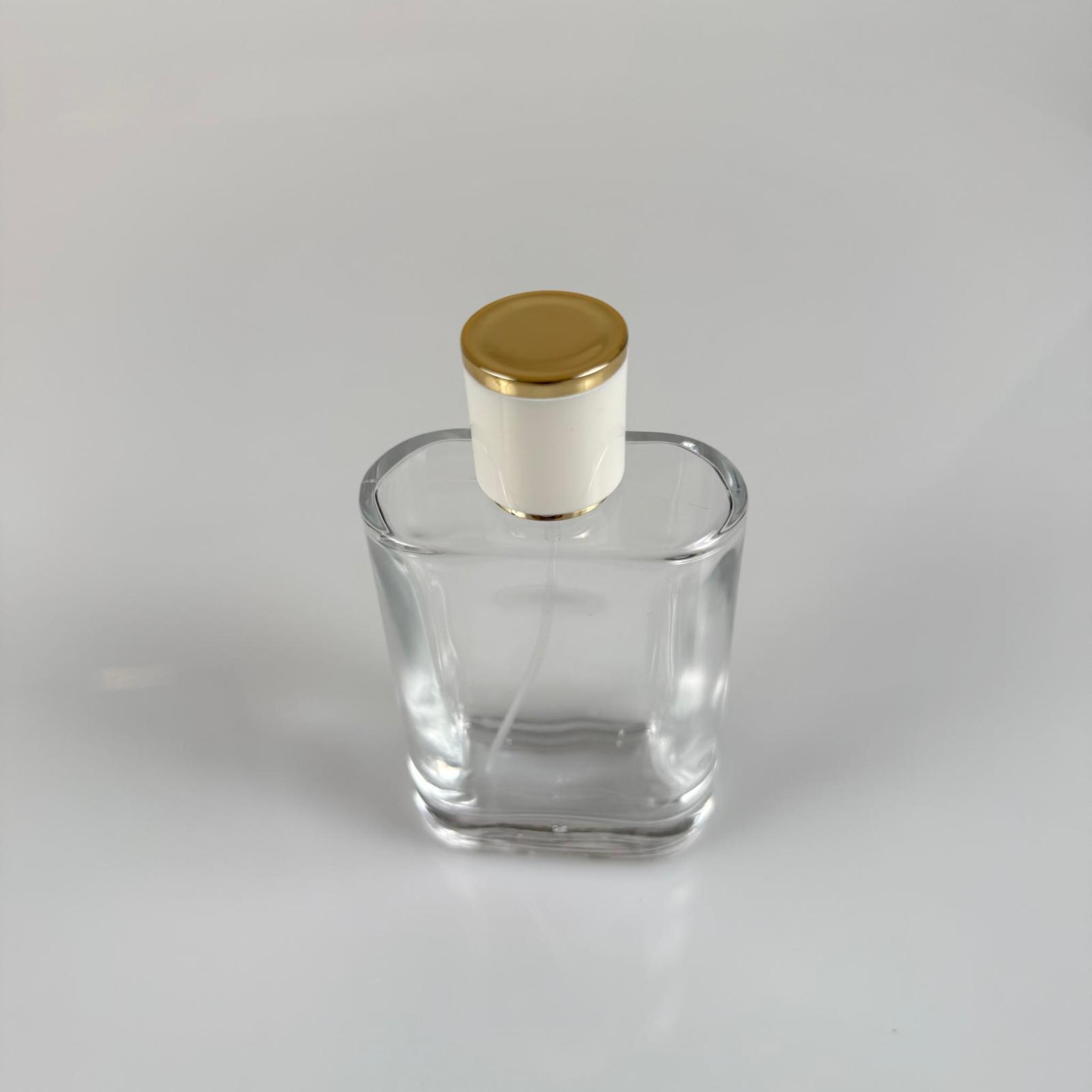 100 ML YASSI MODEL CEO PARFÜM ŞİŞESİ - GOLD METAL SPREYLİ + GOLD BEYAZ KAPAKLI (AĞIZ 15 MM GEÇME KOLAY KAPAMA)
