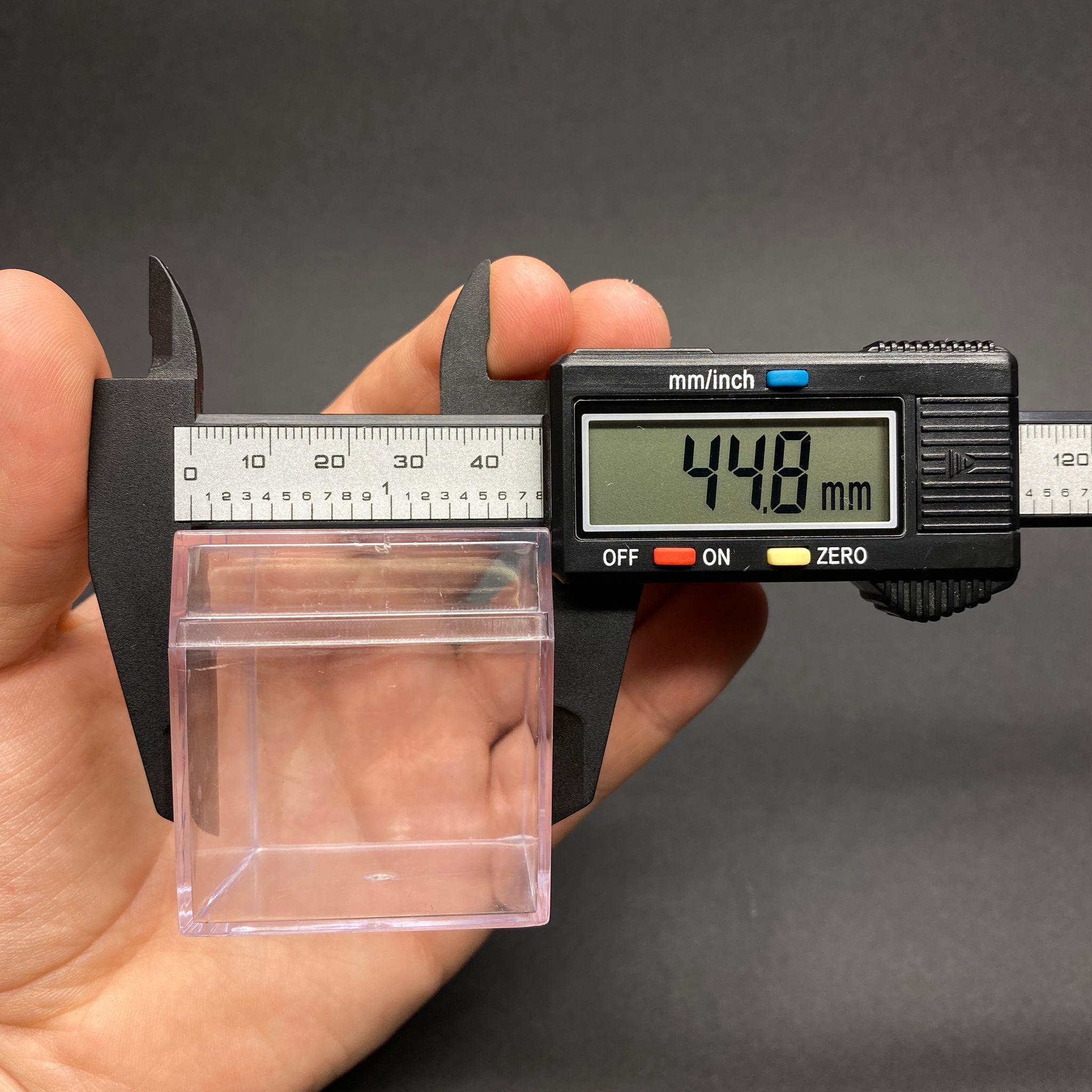 MİKA KUTU 4,5X4,5 CM (50 cc) - KARE KAPAKLI PLEKSİ KUTU - KRİSTAL KUTU - 25Lİ PAKET