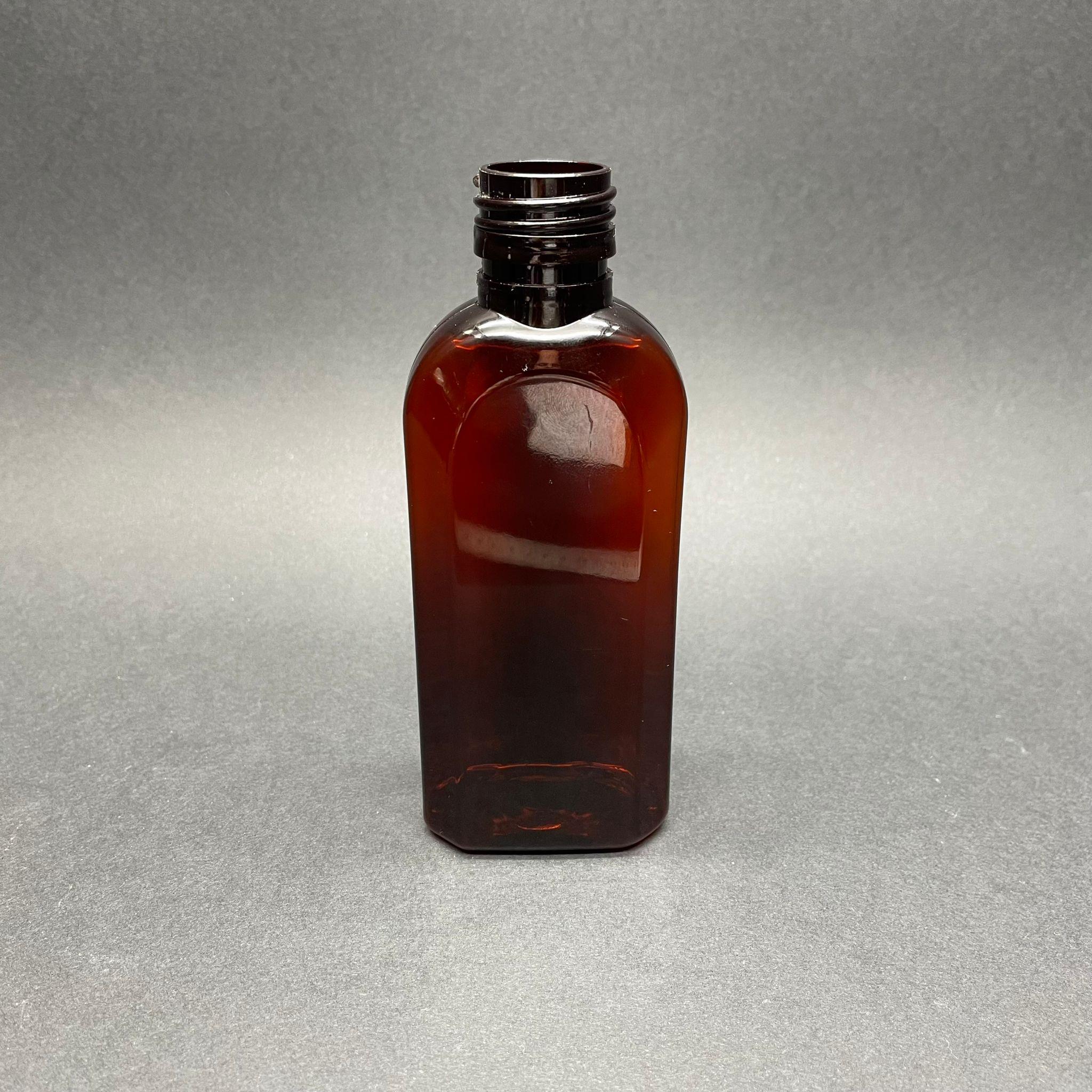 125 CC AMBER YASSI PET ŞİŞE - 25 AĞIZ - 125 ML YASSI PLASTİK KAHVERENGİ ŞİŞE