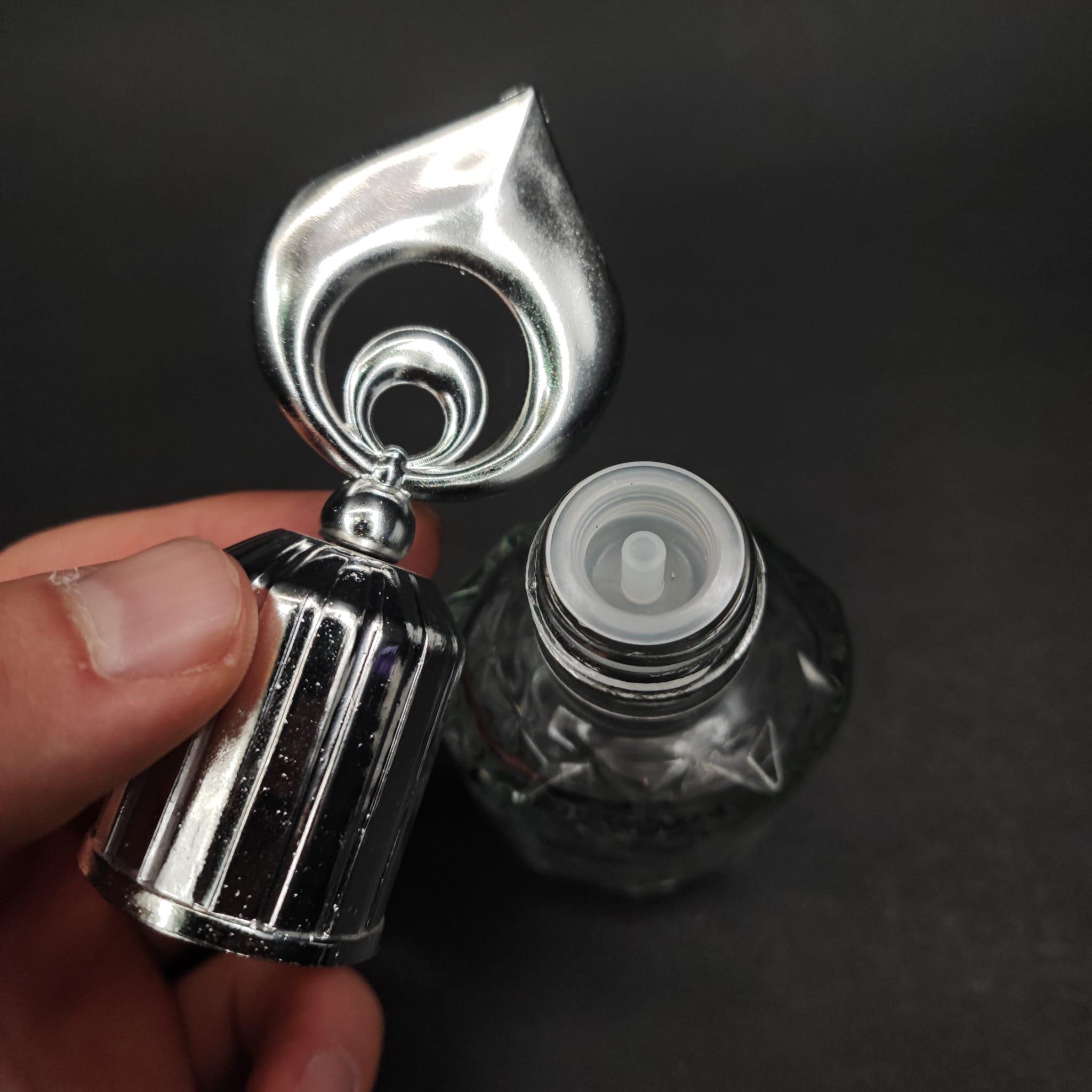 50 CC VELORA CAM ŞİŞE - GÜMÜŞ HİLAL KAPAKLI + KOLONYA TIPALI - 50 ML DÜĞÜN, NİŞAN, SÖZ, KINA, CENAZE, PROMOSYON İÇİN HEDİYELİK LÜX KOLONYA ŞİŞELERİ
