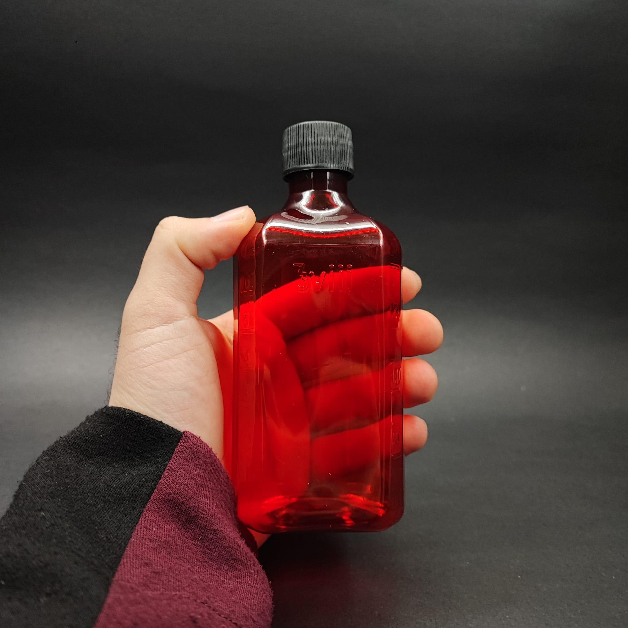 200 CC ÖLÇEKLİ PET ŞİŞE - SİYAH CONTALI KAPAKLI - 200 ML VE OZ ÖLÇÜLÜ KIRMIZI PET ŞİŞE