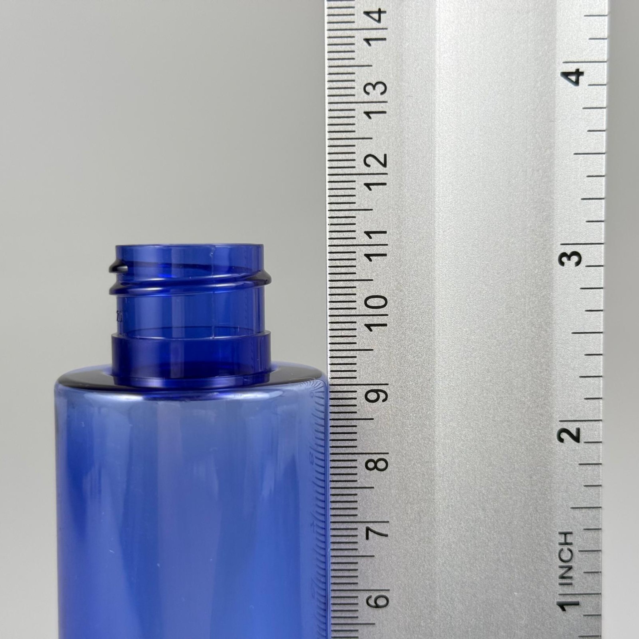 100 CC SİLİNDİR KESKİN KÜT MODEL SERT (17 GR) PET ŞİŞE - KAPAKSIZ - AĞIZ ÇAPI 24 MM - MAVİ