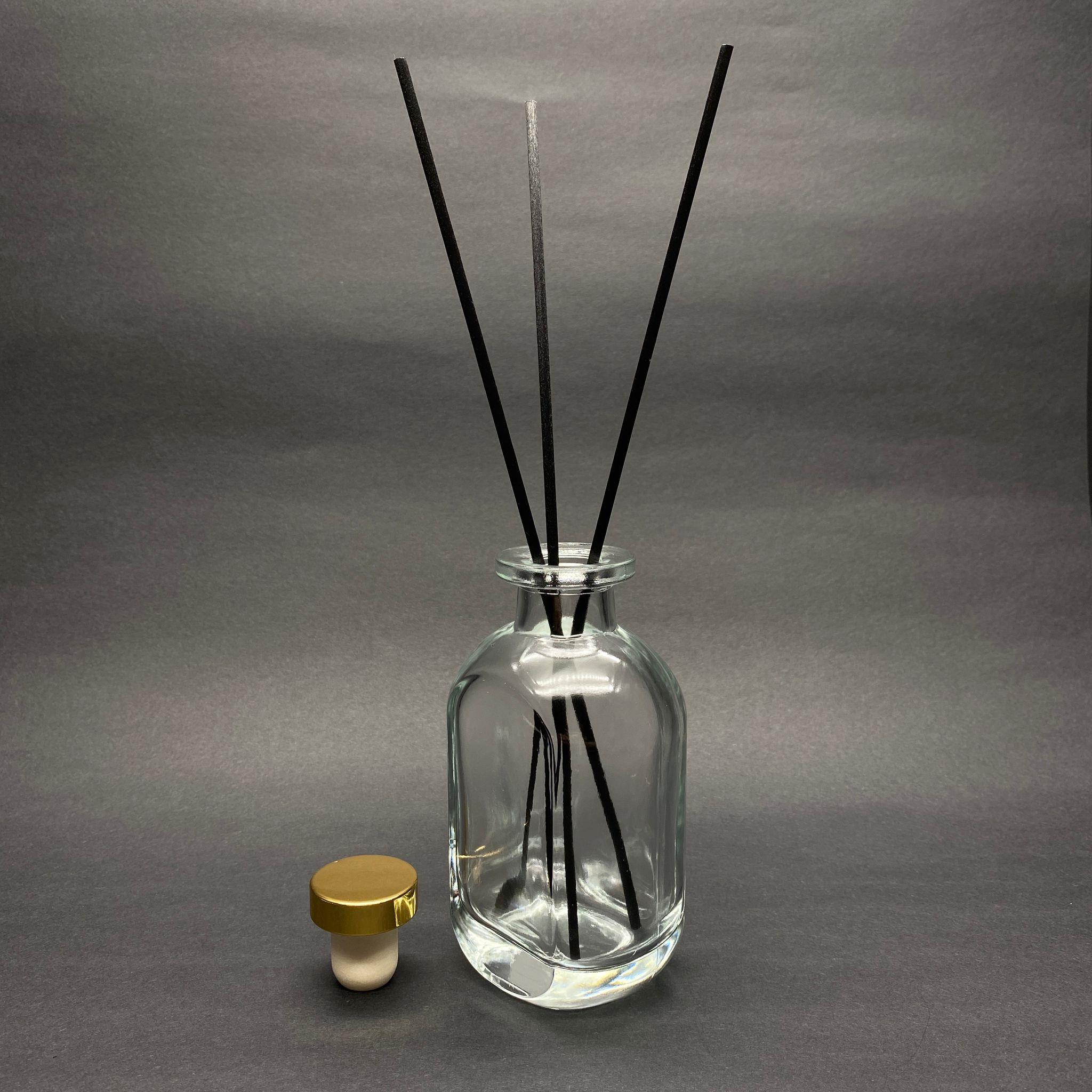 150 CC CAM BAMBU ODA KOKUSU ŞİŞESİ - 150 ML DİFFUSER CAM ŞİŞE + GOLD MANTAR TIPA + 3 ADET 24 CM FİBER BAMBU ÇUBUK