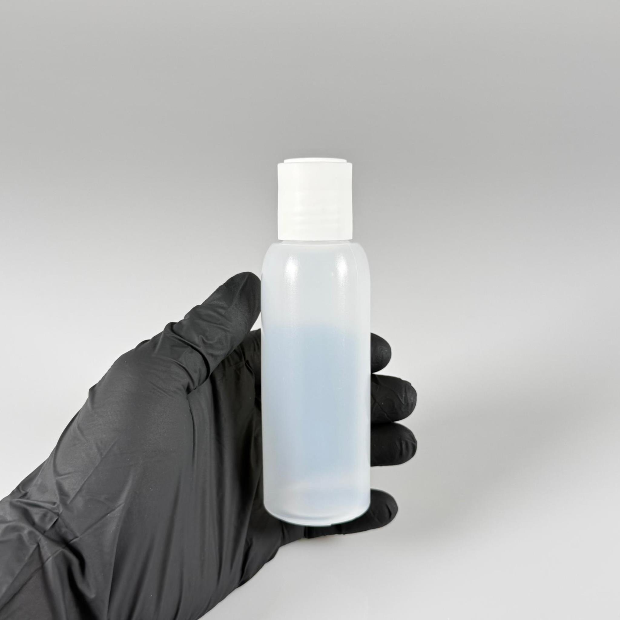 100 ML SIKILABİLİR YUMUŞAK PE POLİETİLEN PLASTİK ŞİŞE - BEYAZ DİSKTOP ŞAMPUAN KAPAKLI - 100 cc sos, yağ, kartuş, mürekkep vb için boş şişeler