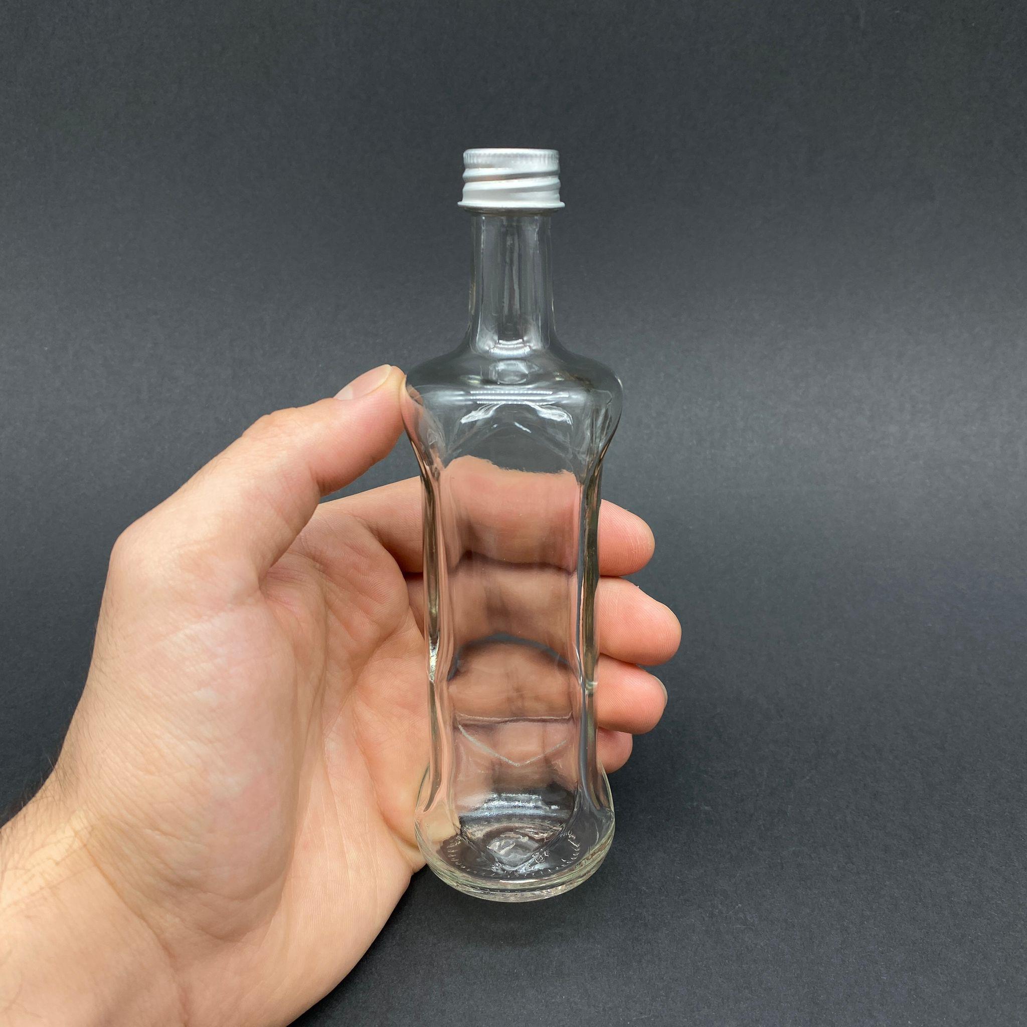 100 CC DORİKA SOS ŞİŞESİ - GÜMÜŞ ALÜMİNYUM KAPAKLI - 100 ML CAM ZEMZEM HAC, UMRE VB İÇİN