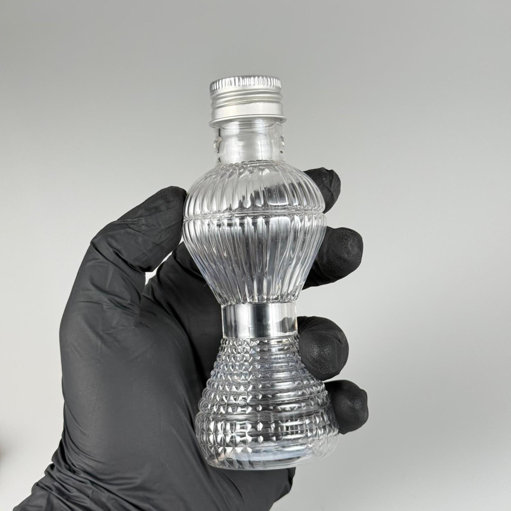 100 CC PIRLANTA CAMPET ŞİŞE (24 AĞIZ) + KÖPÜK CONTALI GÜMÜŞ METAL ALÜMİNYUM KAPAK + KOLONYA TIPALI TAKIM - 100 ML KAPAKLI CAMPET PLASTİK ŞİŞELER