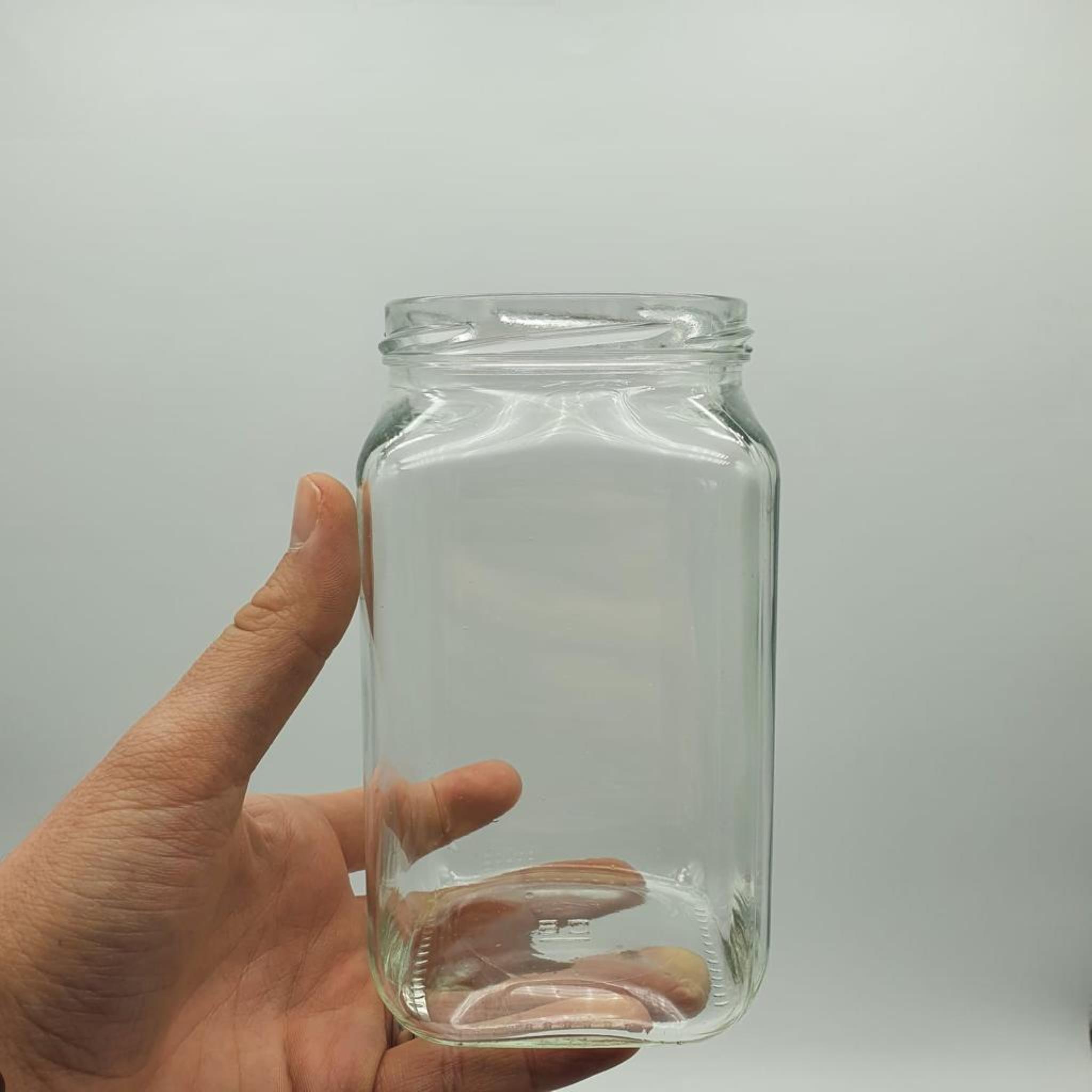 850 CC CAM KARE KAVANOZ (82 AĞIZ) - 850 ML KÖŞELİ KAVANOZ - KAPAKSIZ - ŞİŞECAM ÜRÜN KODU: 100285