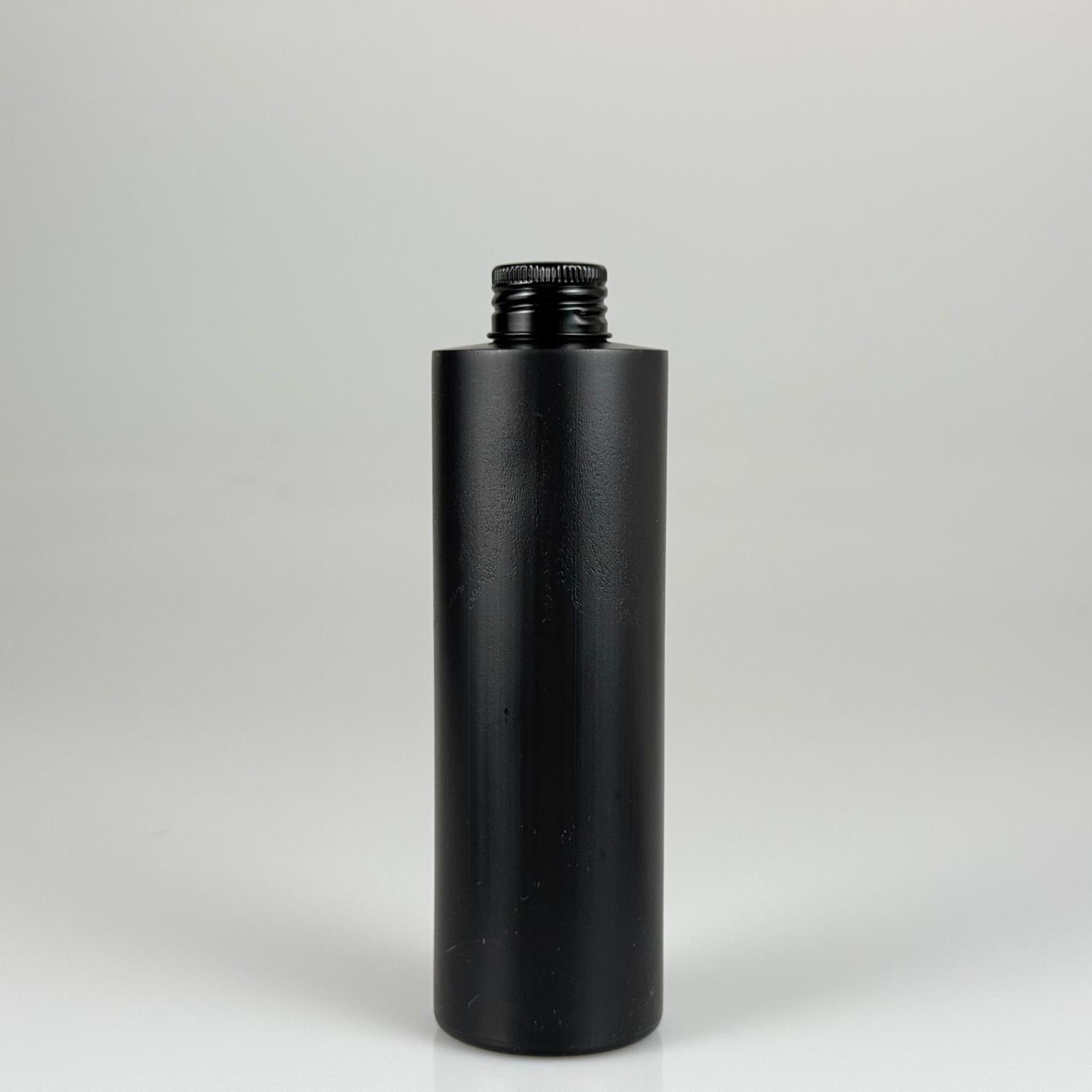 250 CC SİYAH SİLİNDİR MODEL MAT SERT POLİETİLEN ASETON ŞİŞESİ (24 AĞIZ) + KÖPÜK CONTALI SİYAH METAL ALÜMİNYUM KAPAK TAKIM - 250 ML KAPAKLI POLİETİLEN ŞİŞELER