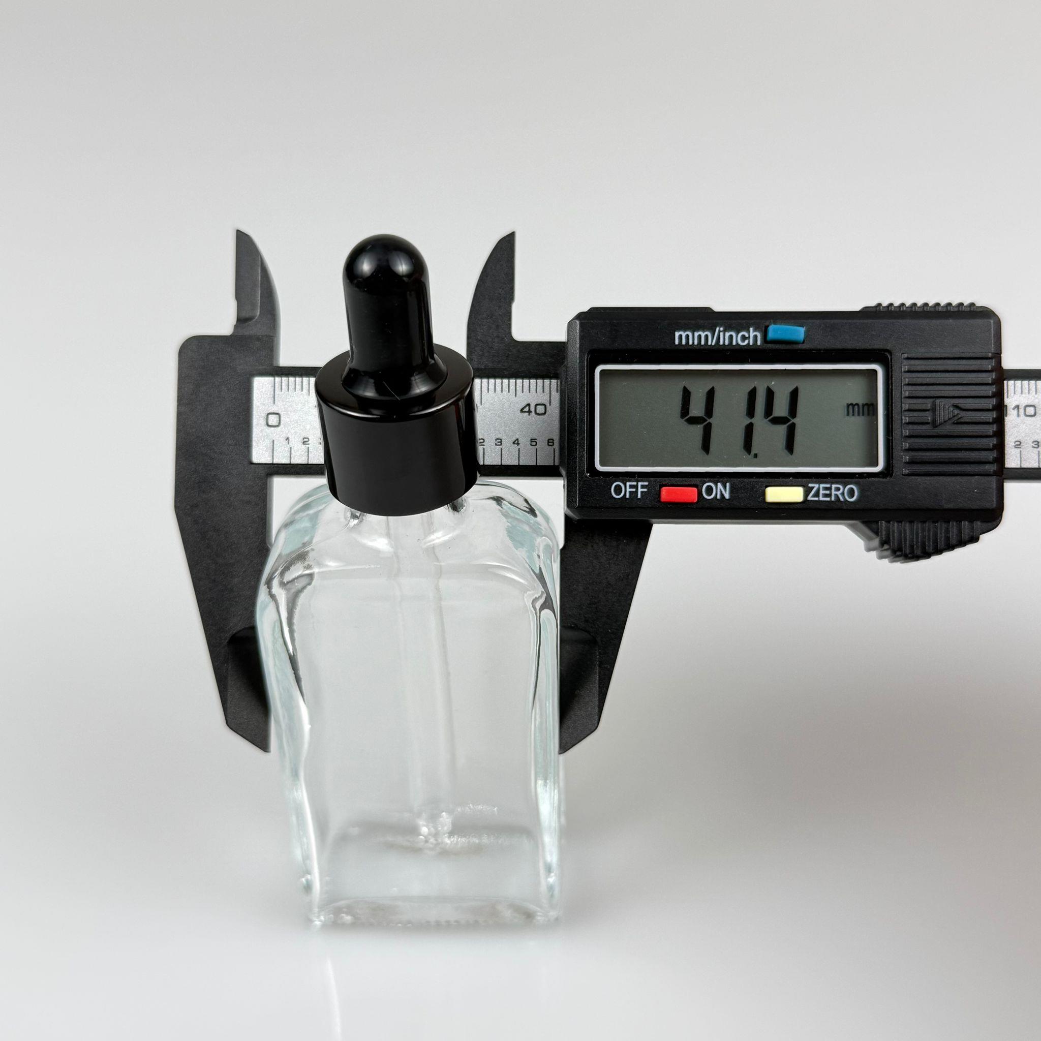 40 CC YASSI DİKDÖRTGEN PRESTİJLİ CAM DAMLALIKLI ŞİŞE - SİYAH EMZİK - SİYAH METALİK KAPAK - 40 ML CAM DAMLALIKLI ŞİŞE - DAMLALIKLI BOŞ ŞİŞE
