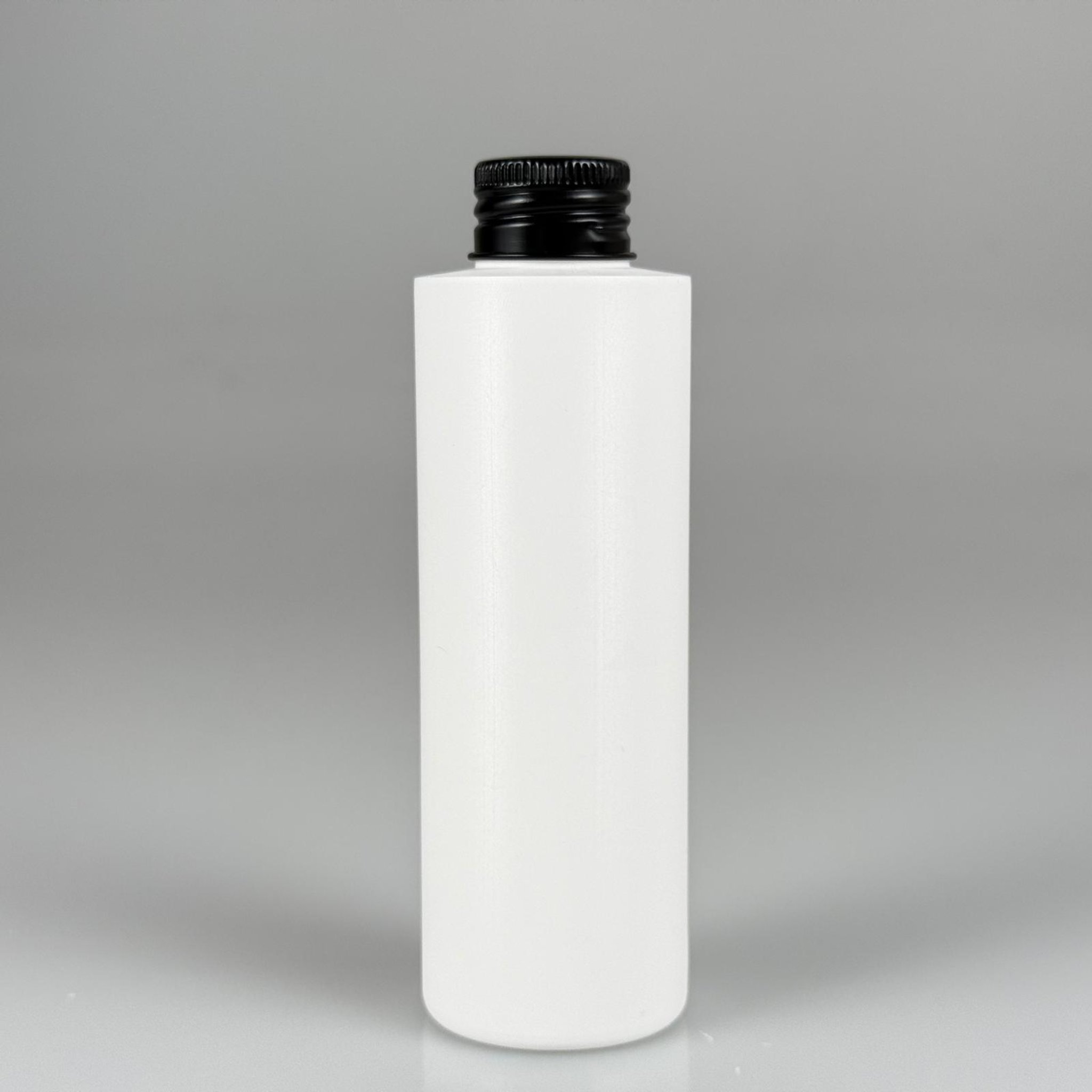 150 CC MAT BEYAZ SERT POLİETİLEN ASETON ŞİŞESİ (24 AĞIZ) + KÖPÜK CONTALI SİYAH METAL ALÜMİNYUM KAPAK TAKIM - 150 ML KAPAKLI BEYAZ PLASTİK ŞİŞELER