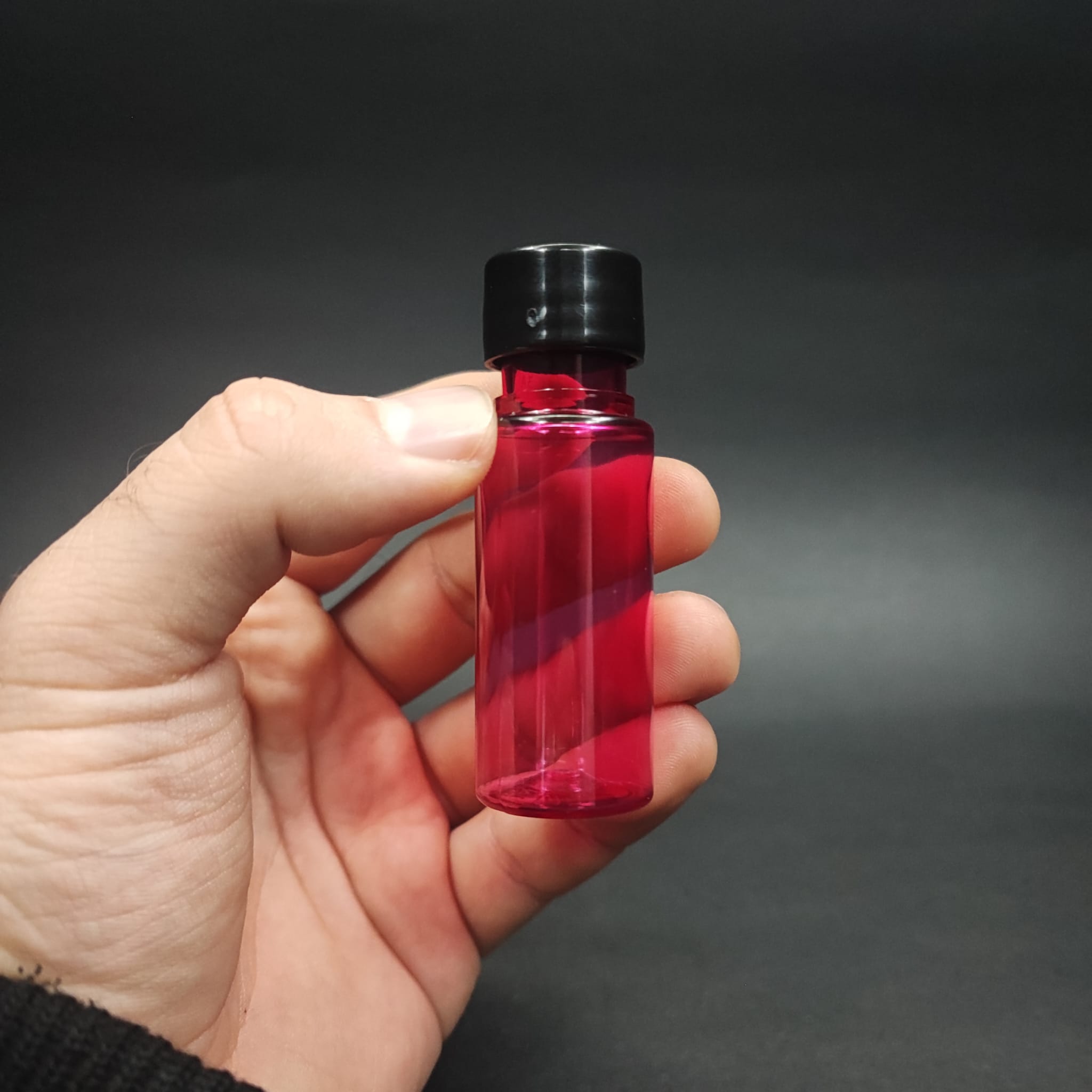 15 CC PEMBE PLASTİK ŞİŞE + KENDİNDEN CONTALI SIZDIRMAZ SİYAH KAPAK  - 15 ML KAPAKLI PET ŞİŞE