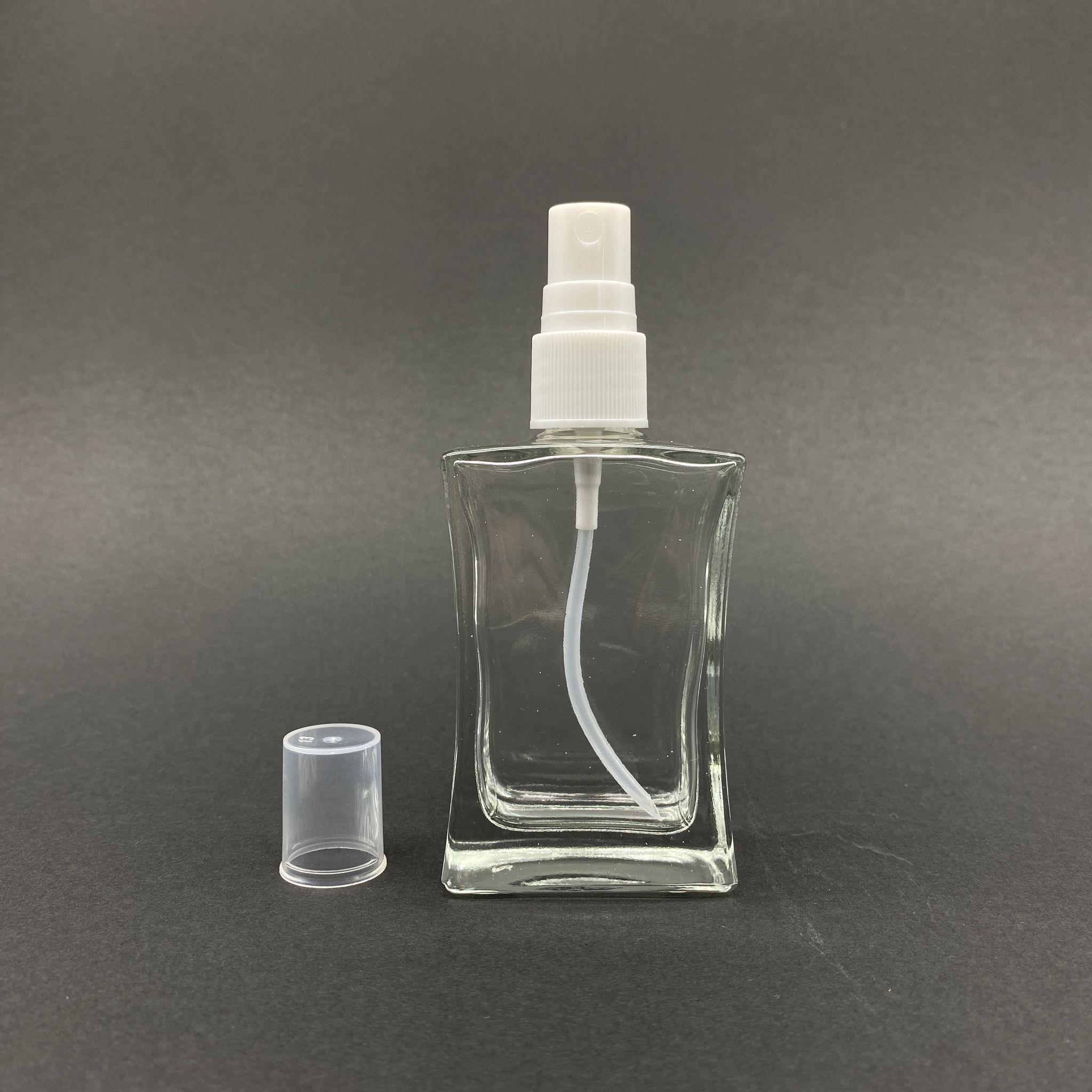 50 CC KÖŞELİ CAM ŞİŞE BEYAZ SPREYLİ TAKIM - 50 ML PARFÜM ŞİŞESİ - 1. KALİTE İTHAL CAM