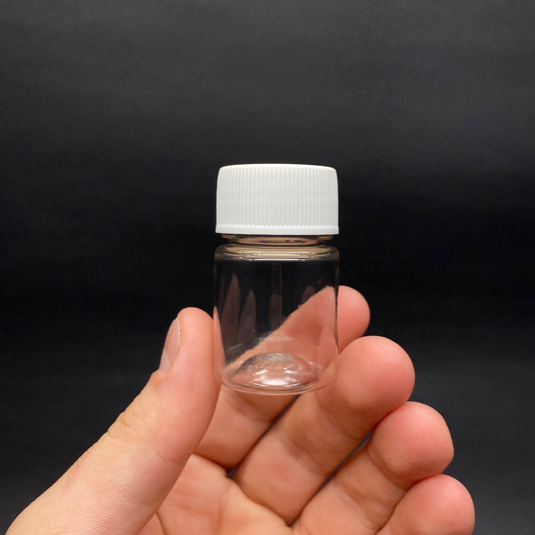15 CC ŞEFFAF PET KAVANOZ - BEYAZ KAPAKLI - 15 ML GENİŞ AĞIZLI PET ŞİŞE - MİNİK NUMUNE KAVANOZU - UFAK PLASTİK KAVANOZ