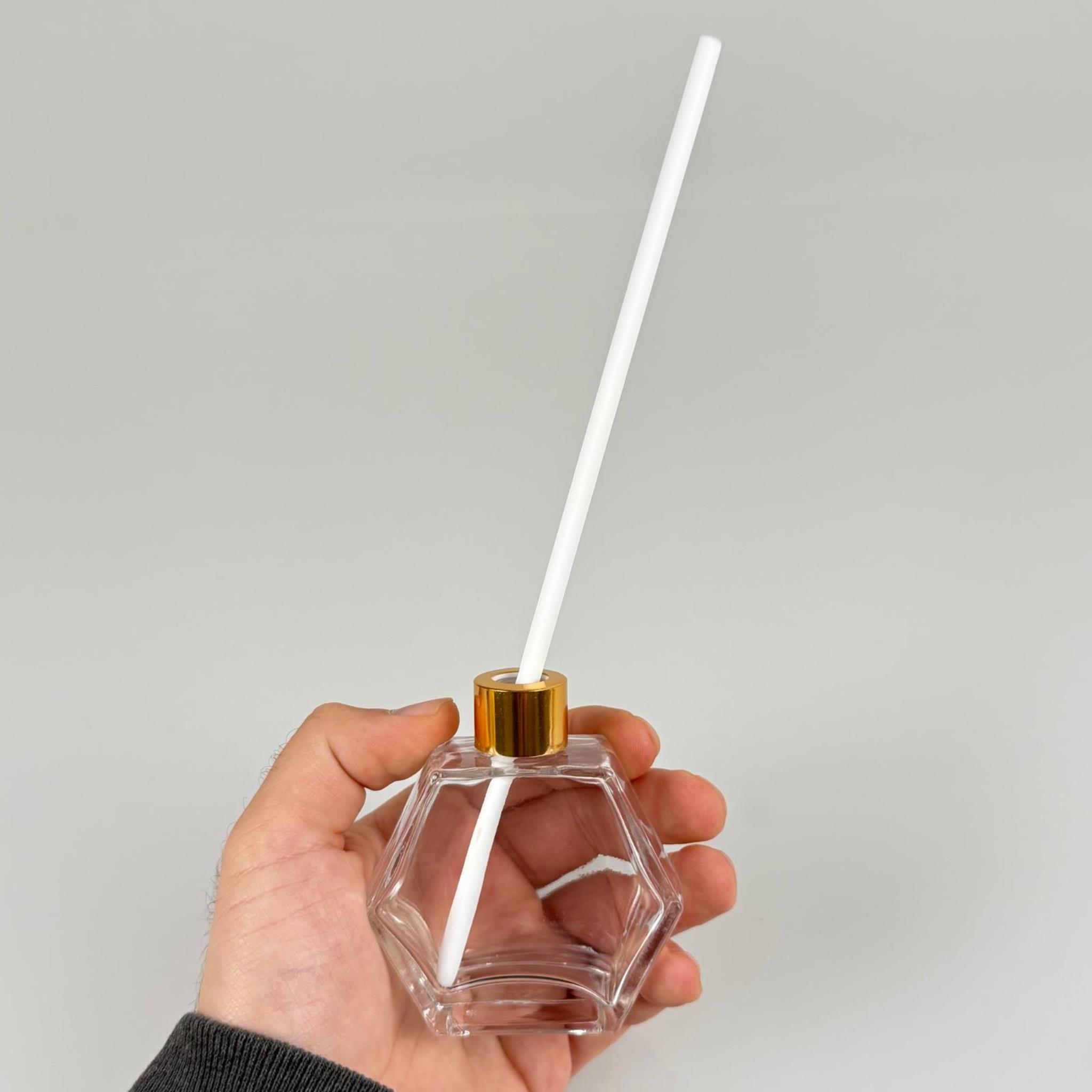 ALTIGEN MODEL CAM BAMBU ODA KOKUSU ŞİŞESİ + METAL GOLD KAPAK + TIPA + KALIN BEYAZ FİBER BAMBU ÇUBUK - 50 ML SET TAKIM - HEDİYELİK PROMOSYON DİFFUSER ŞİŞELERİ