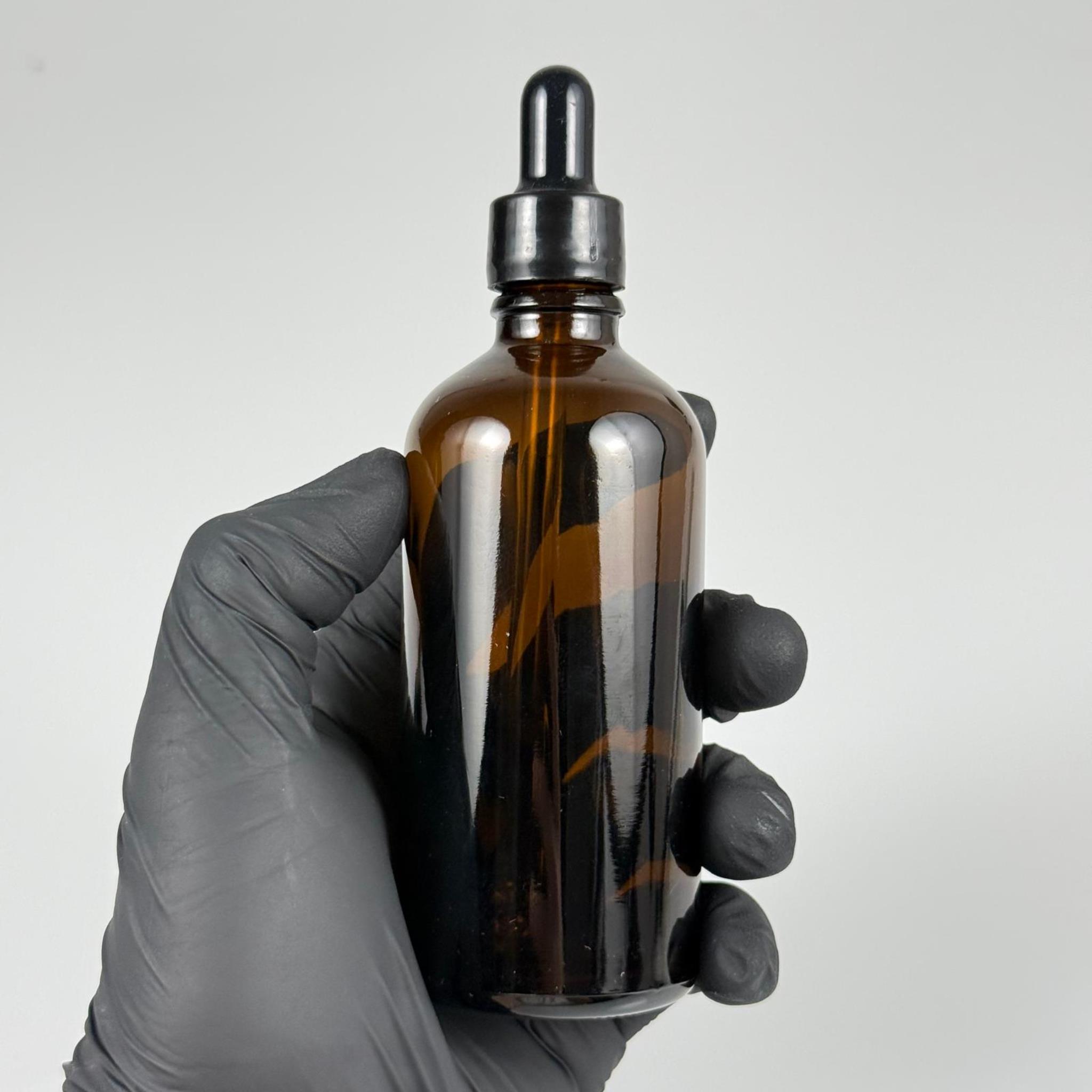 100 CC AMBER CAM DAMLALIKLI ŞİŞE - SİYAH EMZİK + SİYAH DÜZ KAPAK + CAM PİPET TAKIM - 100 ML KAHVERENGİ DAMLALIKLI ŞİŞE SETİ