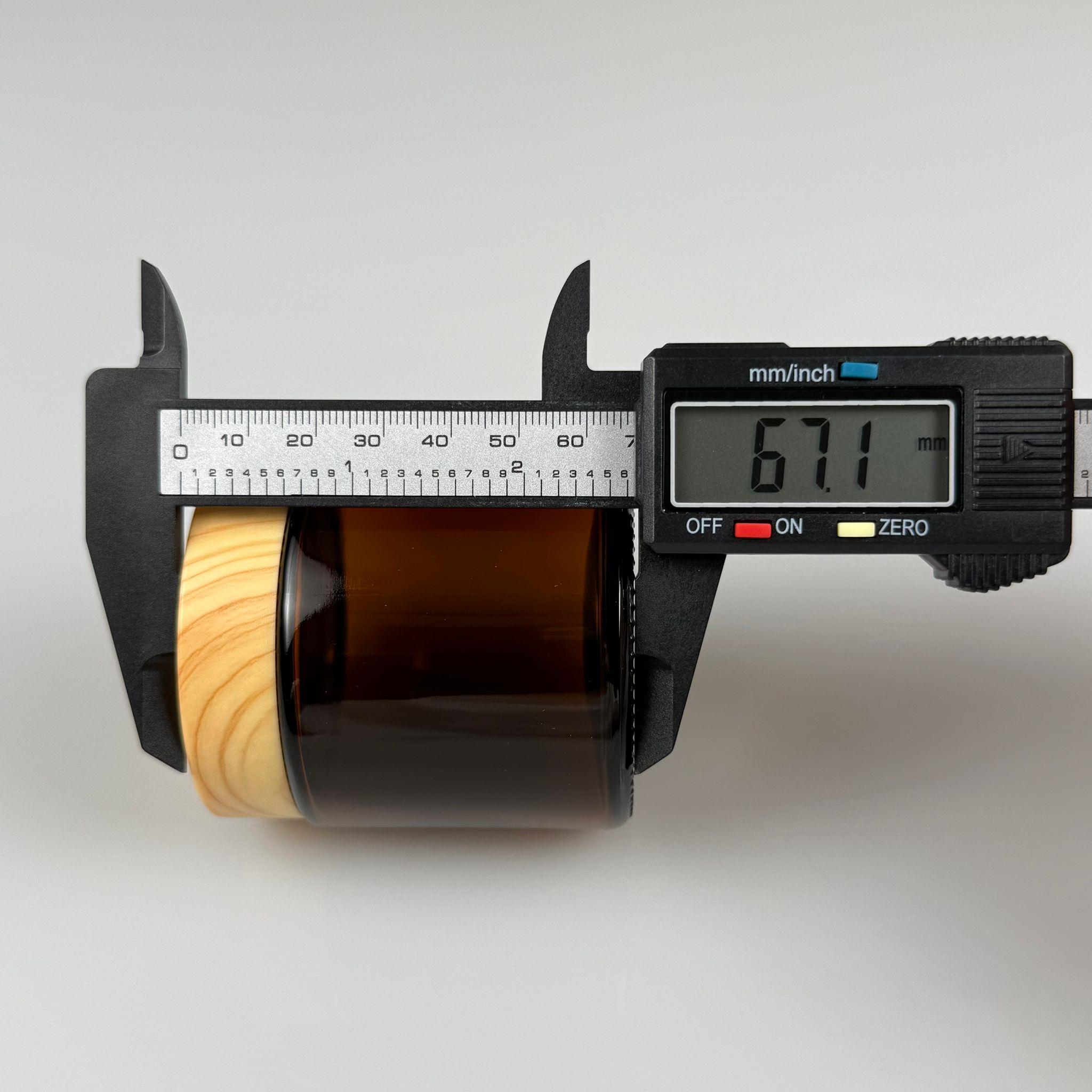 100 CC CAM AMBER KREM KAVANOZU - AHŞAP DESENLİ PLASTİK KAPAKLI İÇ CONTALI - 100 ML KAHVERENGİ CAM KAVANOZ  - KOZMETİK KAVANOZ