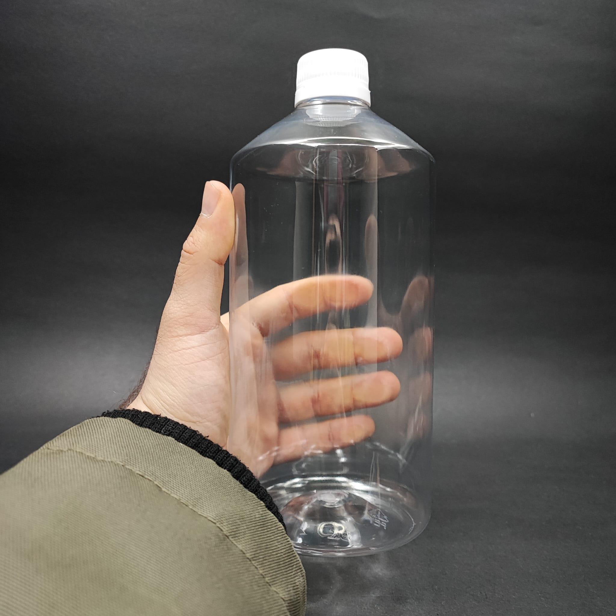 950 CC DÜZ MODEL PET ŞİŞE KÜT BOYUNLU  BEYAZ  KİLİTLİ KAPAKLI - 950 ML KAPAKLI PET ŞİŞE