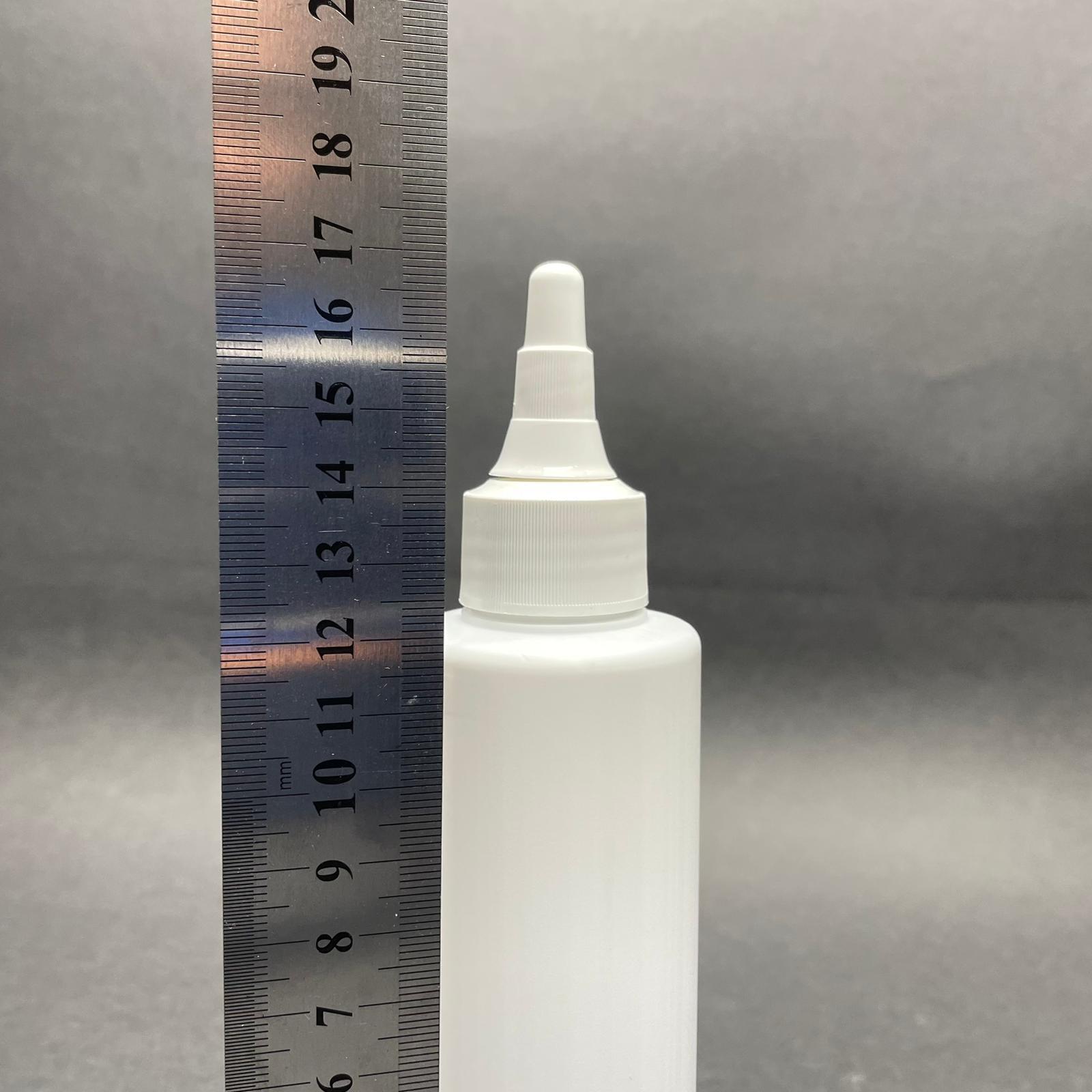 150 CC MAT BEYAZ SERT POLİETİLEN ŞİŞE - BEYAZ AKITICILI ASANSÖR KAPAKLI - 150 ML BEYAZ PLASTİK ŞİŞE