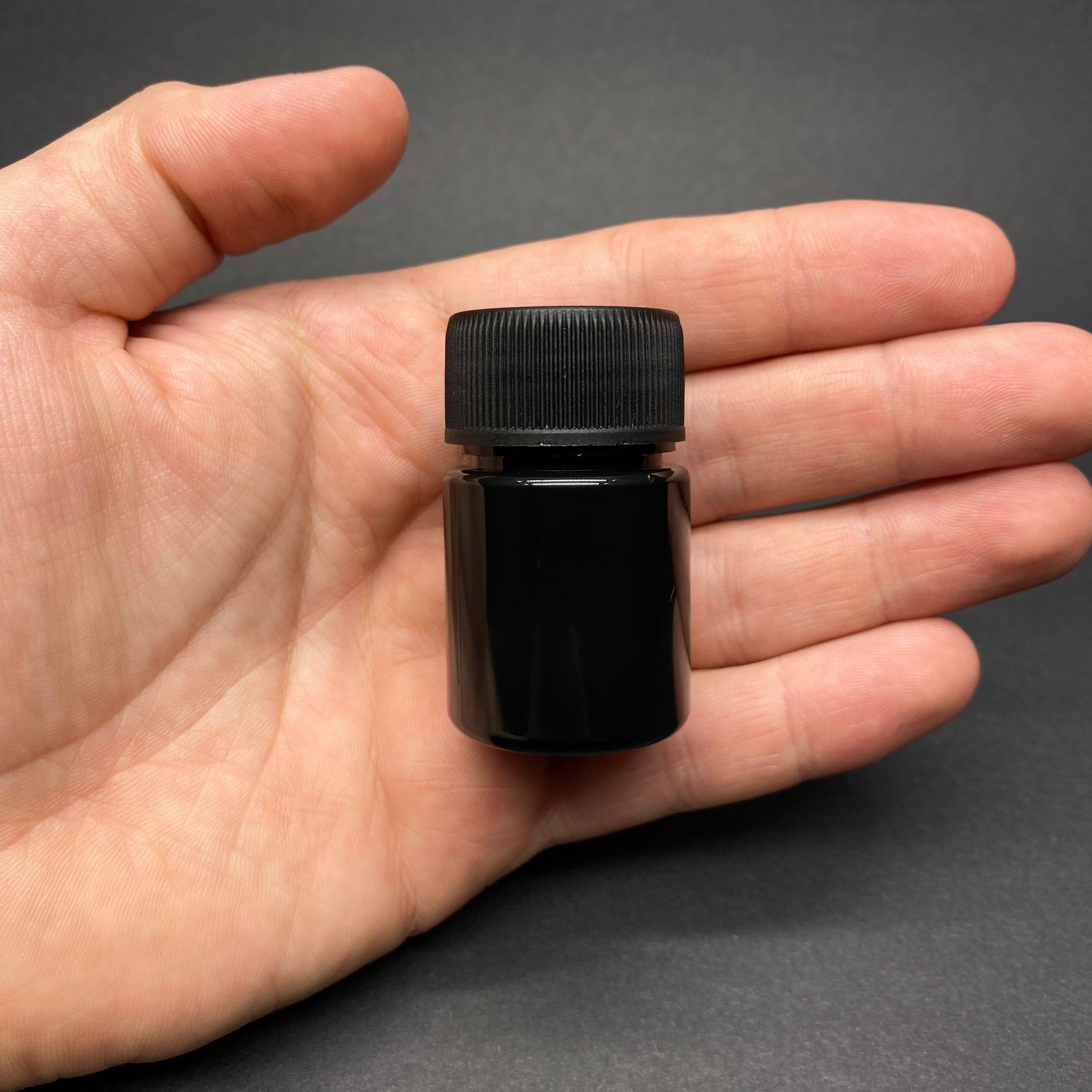 15 CC SİYAH PET KAVANOZ - SİYAH KAPAKLI - 15 ML GENİŞ AĞIZLI PET ŞİŞE - MİNİK NUMUNE KAVANOZU - UFAK PLASTİK KAVANOZ