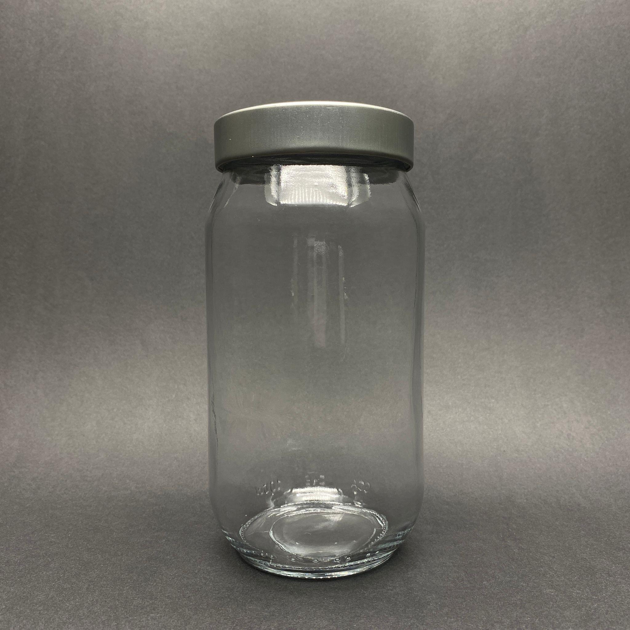 1000 CC CAM KAVANOZ - DERİN GÜMÜŞ LÜKS METAL KAPAKLI - 1000 ML CAM KONSERVE KAVANOZU - LİTRELİK KAVANOZ - PAŞABAHÇE
