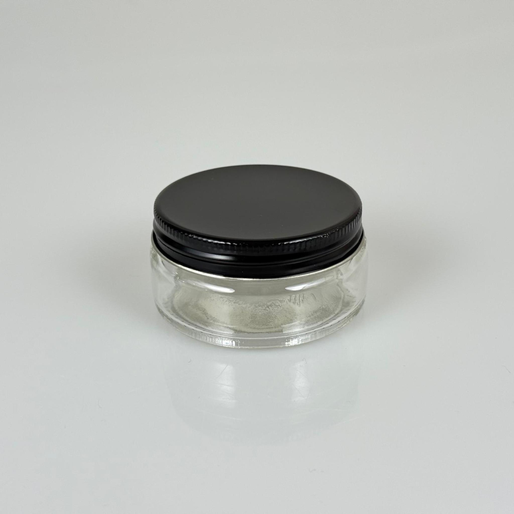 50 CC CAM KREM KAVANOZU - PARLAK SİYAH METAL KAPAKLI - 50 ML PAŞABAHÇE CAM KREM KAVANOZU - PAŞABAHÇE MUM KAVANOZLARI