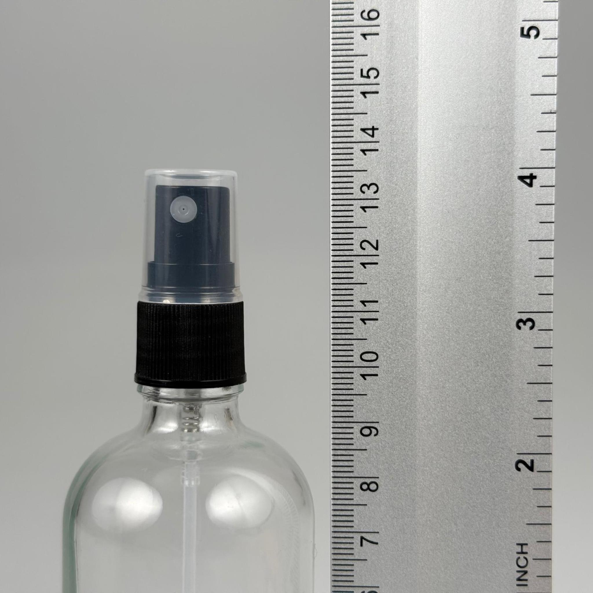 100 CC ŞEFFAF CAM ŞİŞE SİYAH SPREYLİ TAKIM - 100 ML SPREYLİ CAM ŞİŞE
