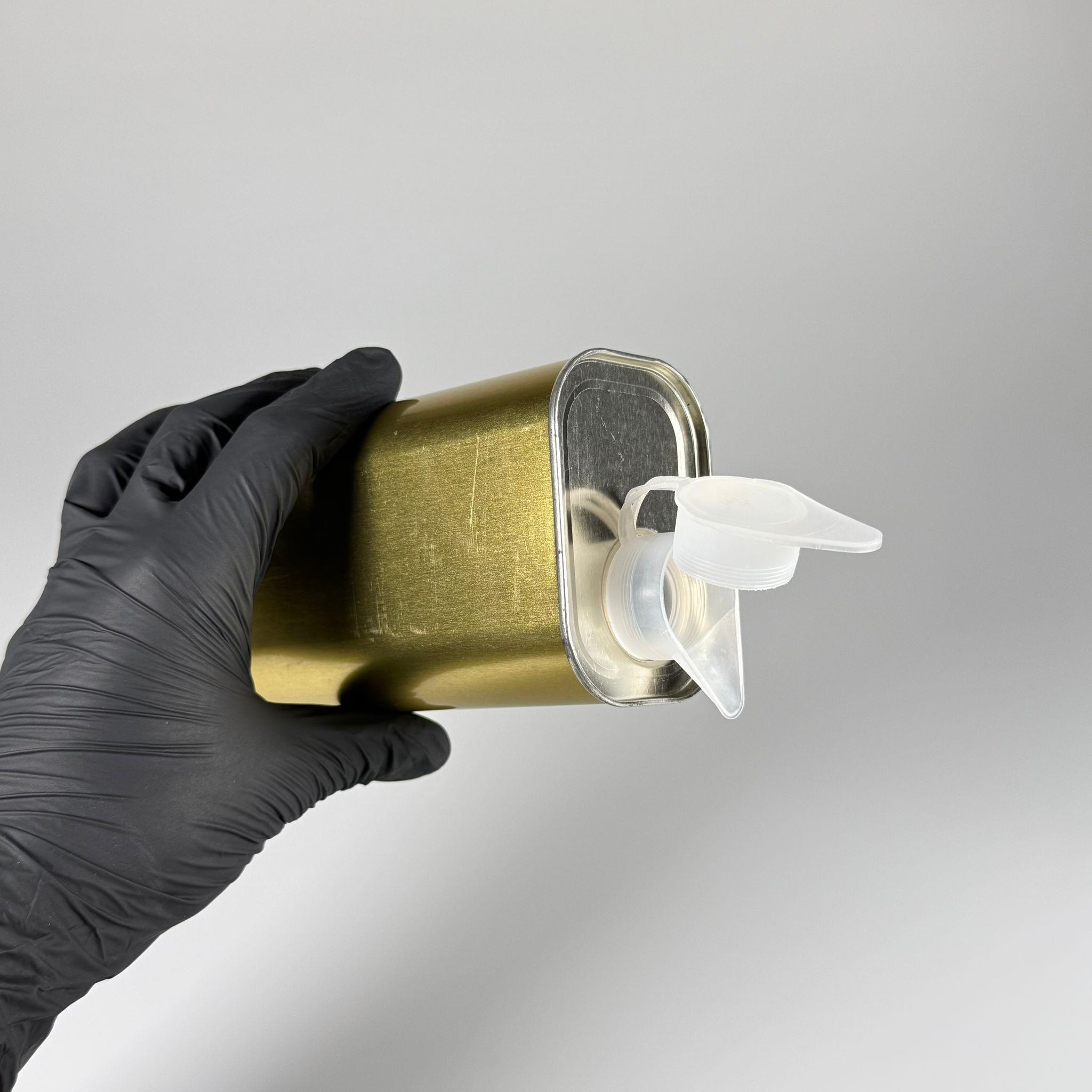 0,5 LT YAĞ TENEKESİ - GOLD - 500 CC ZEYTİNYAĞ TENEKESİ -AKITICILI KAPAKLI