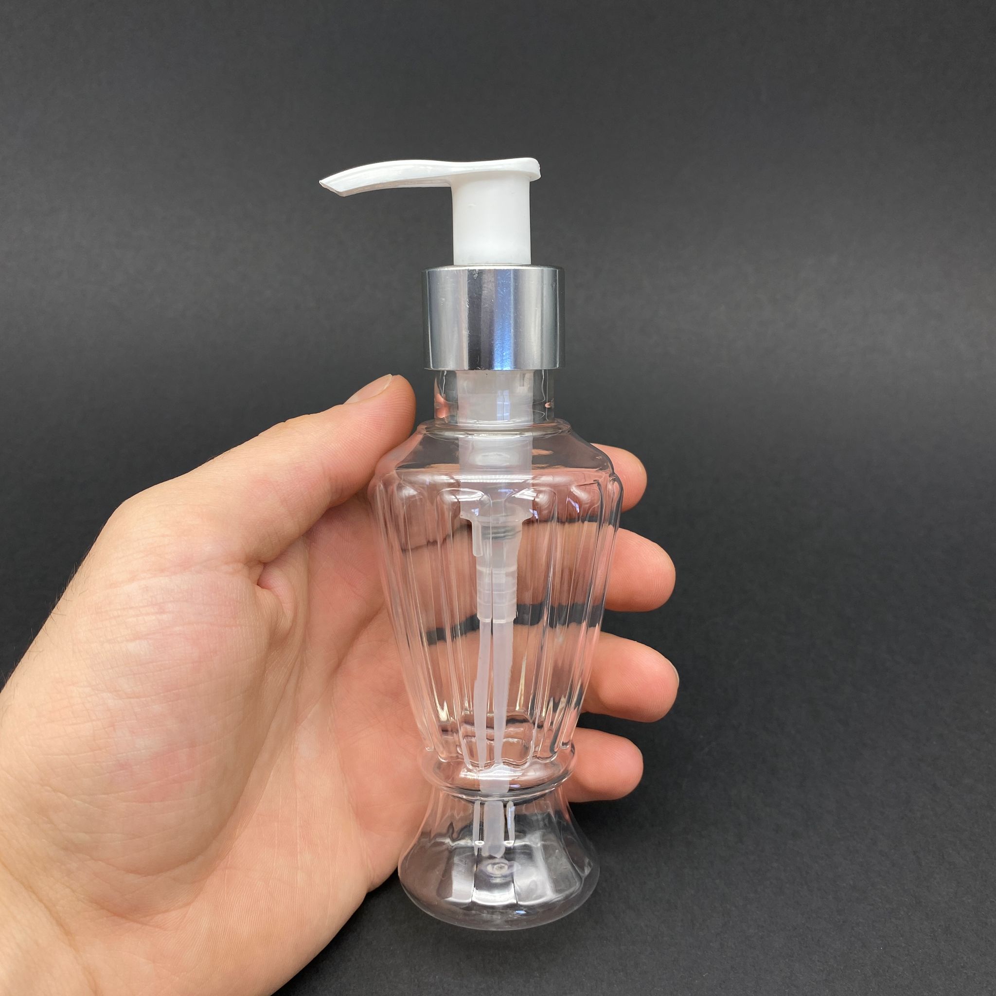 100 CC CAMPET VAZO HÜRREM ŞİŞE - GÜMÜŞ POMPALI - 100 ML CAMPET POMPALI ŞİŞE - YOĞUN KIVAMLI SIVILARDA KULLANILIR